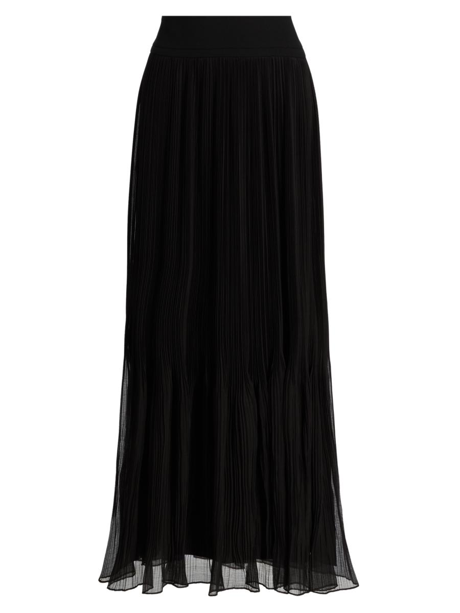 Kobi Halperin Women's Elizabeth Plissé Chiffon Maxi Skirt In Black