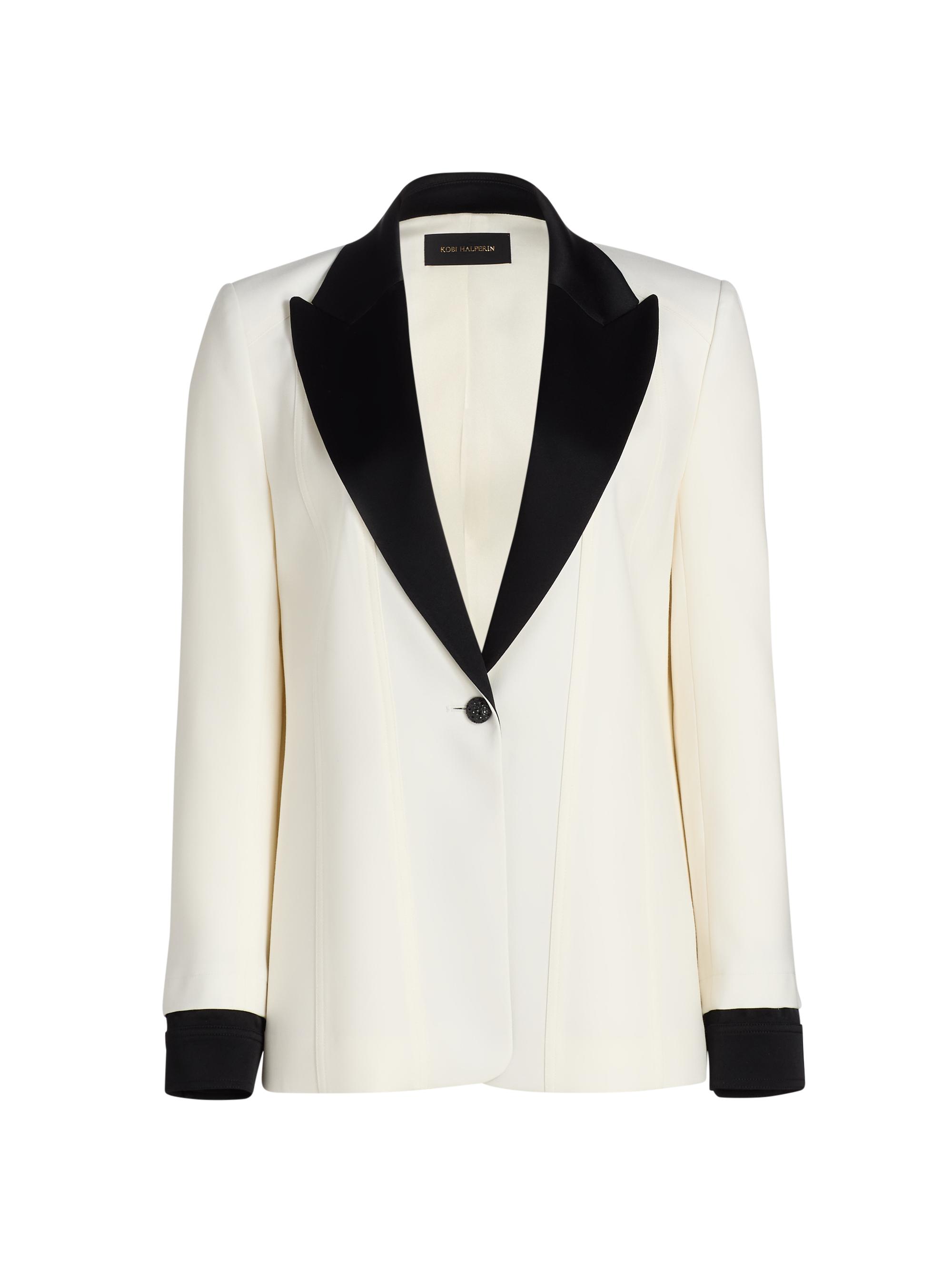 Kobi Halperin Women's Camille Two-Tone Wool-Blend Jacket -  Black