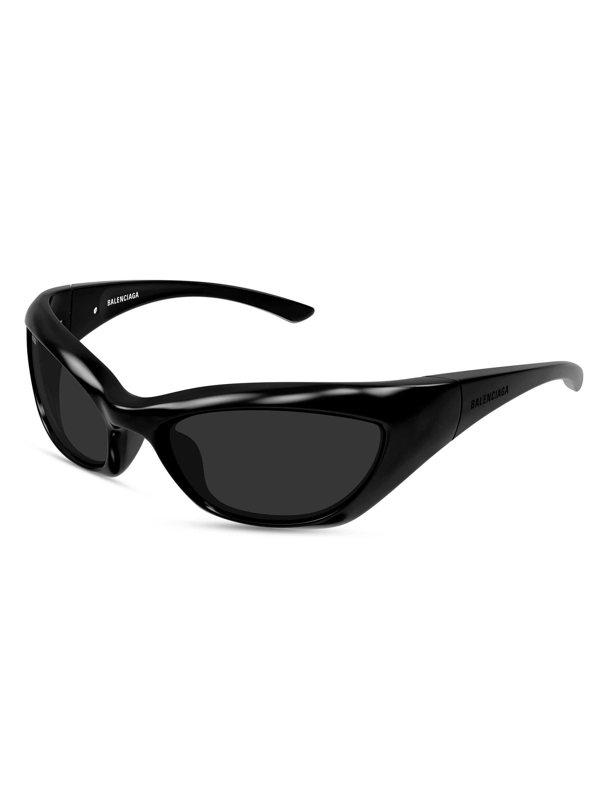 Balenciaga Men's Racer 65MM Directional Sunglasses - Black