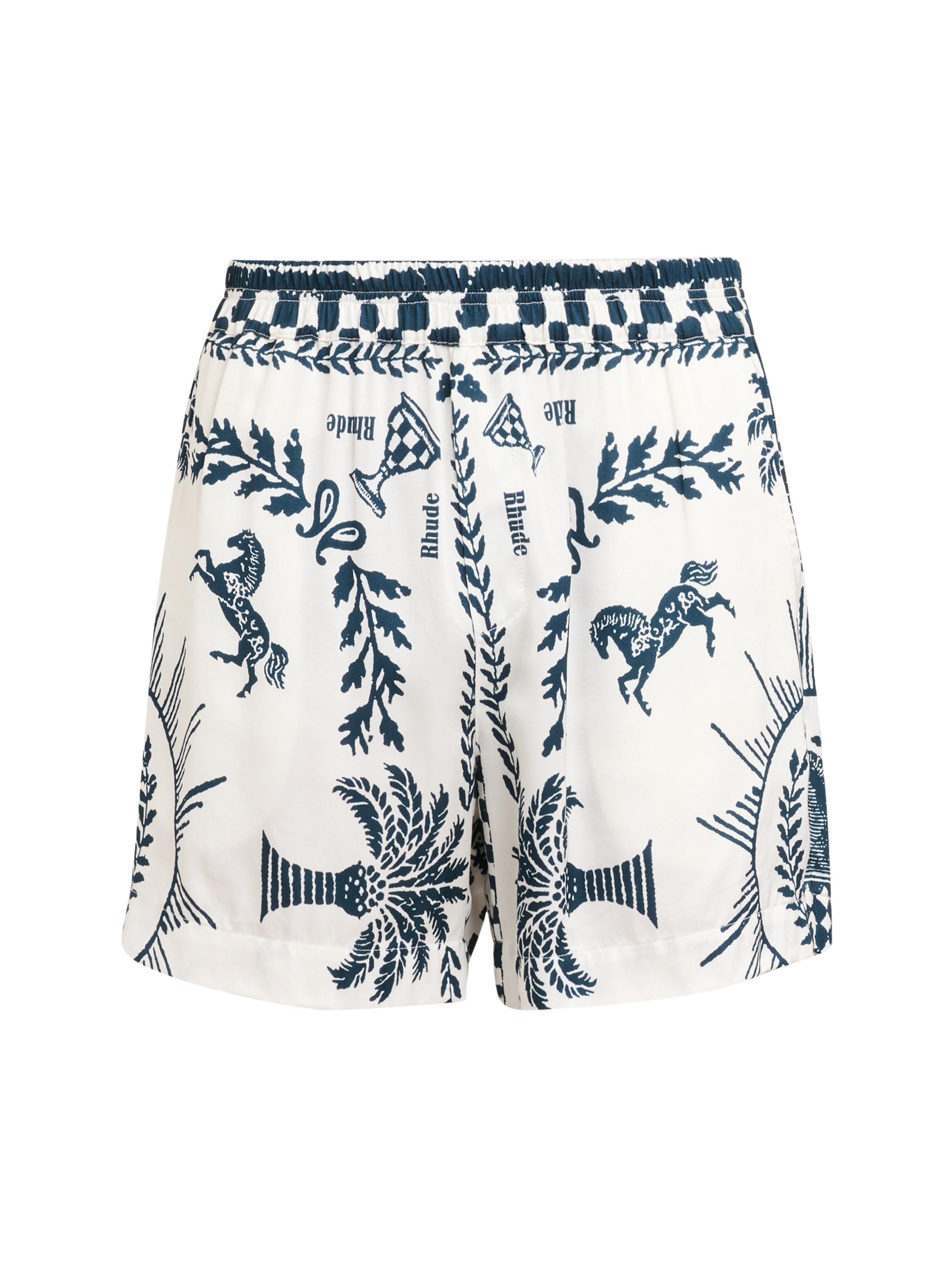 Rhude Men's Regista Tile Shorts - White Navy