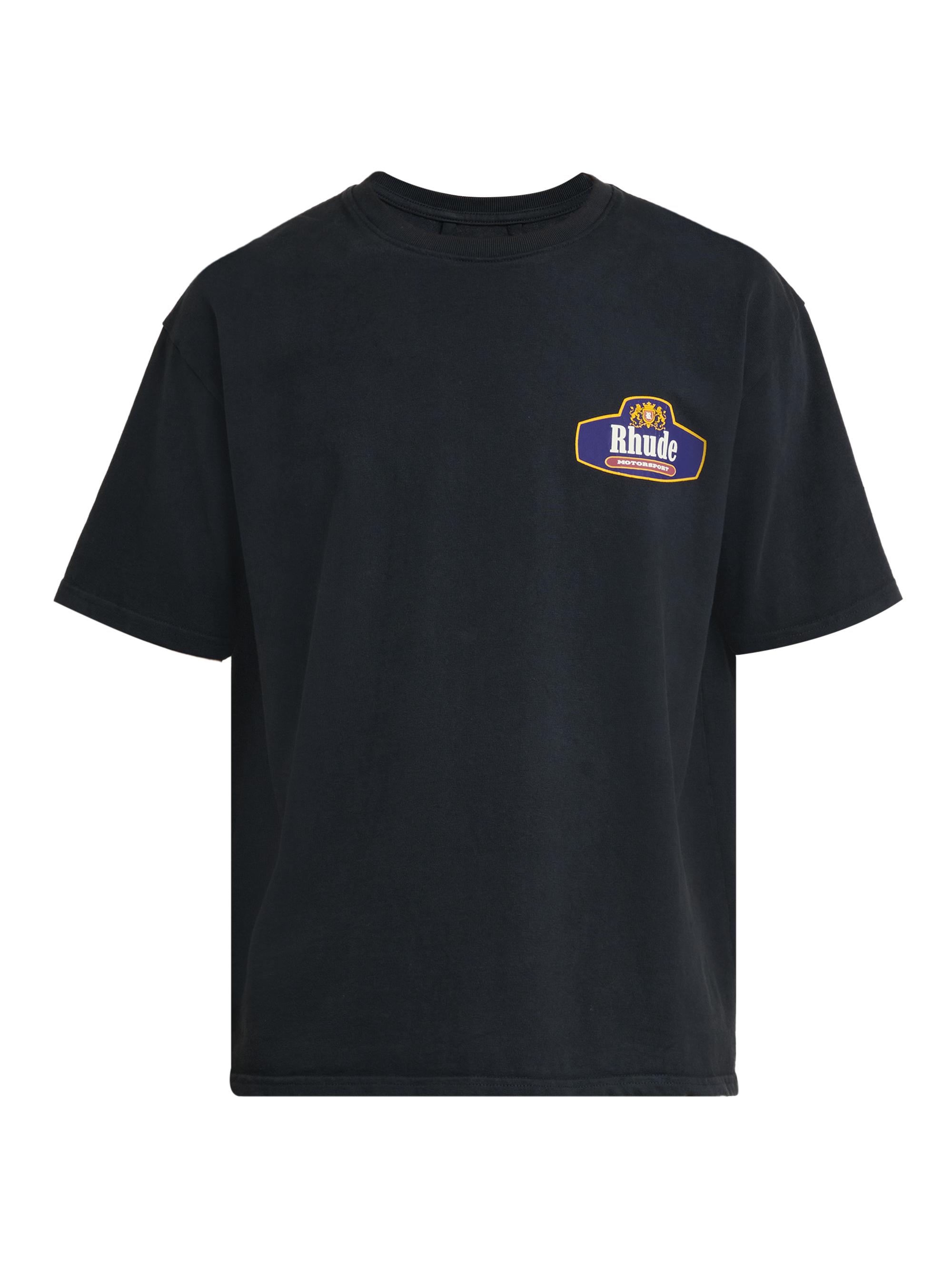 Rhude Men's Racing Crest Crewneck T-Shirt - Vintage Black Navy