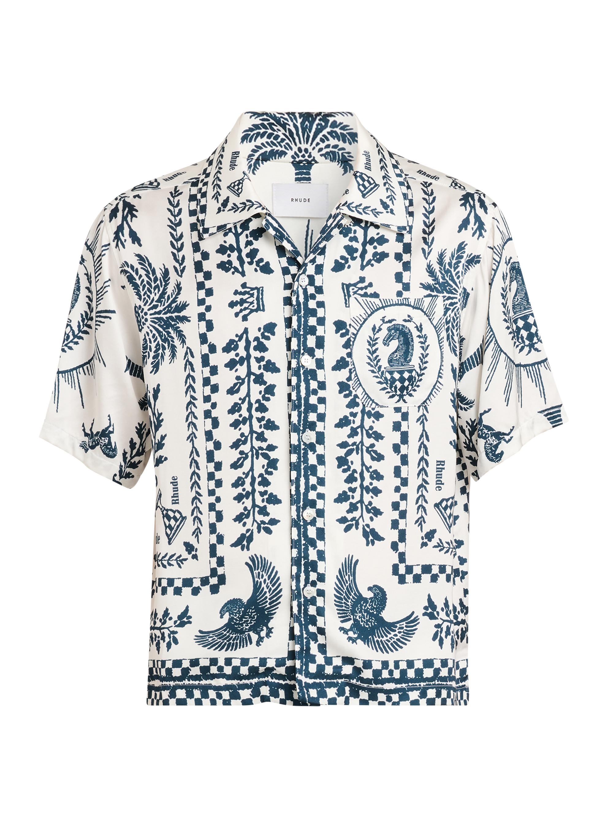Rhude Men's Regista Tile Shirt - White Navy