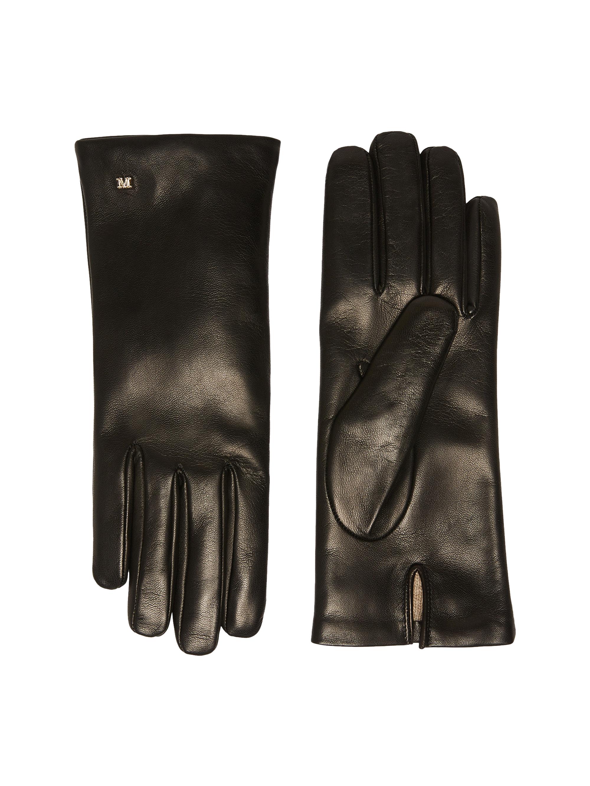 Max Mara Women's Nappa Leather Gloves - Black