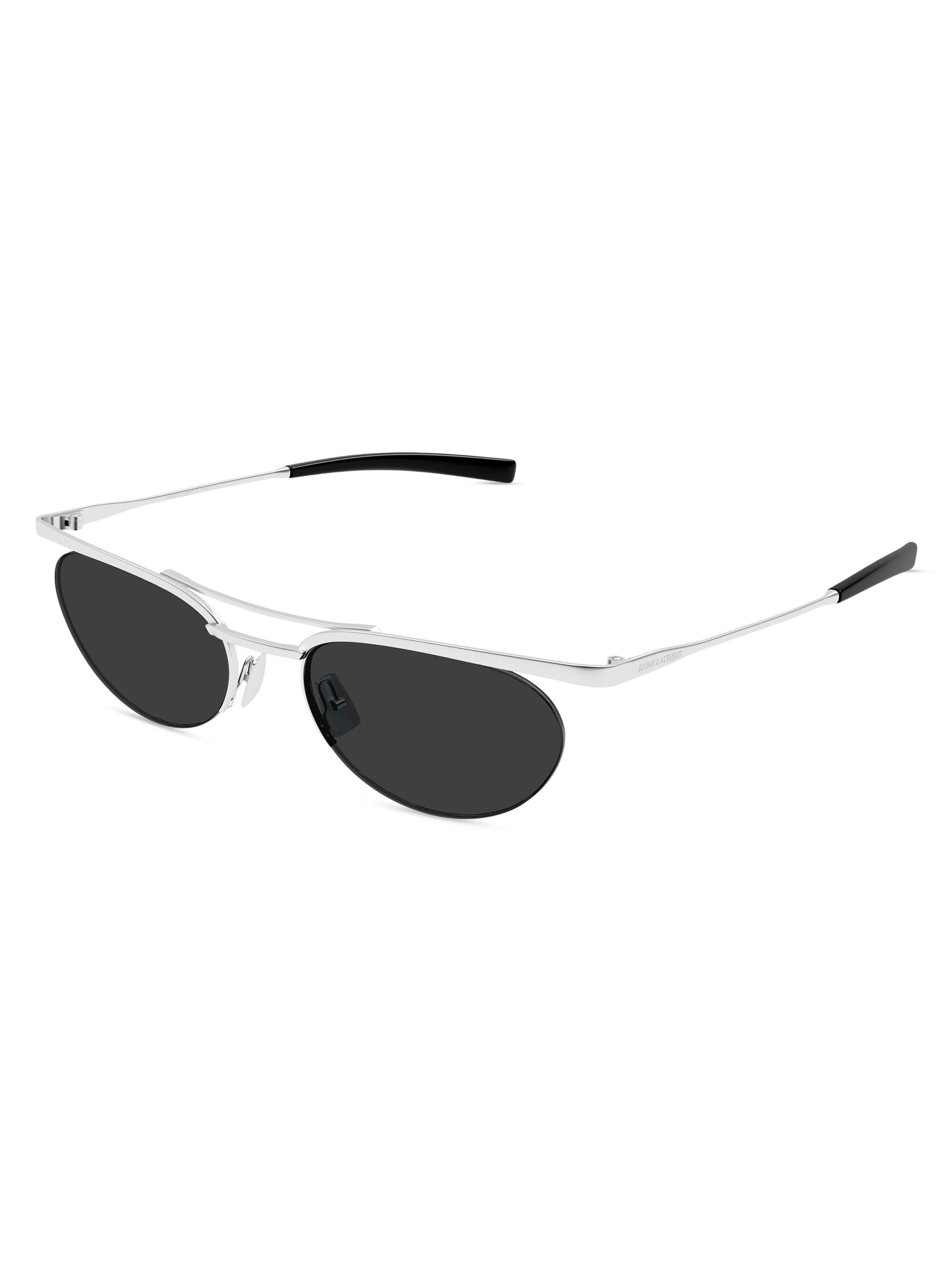 Saint Laurent Women's 54MM Oval Sunglasses - Silver Grey