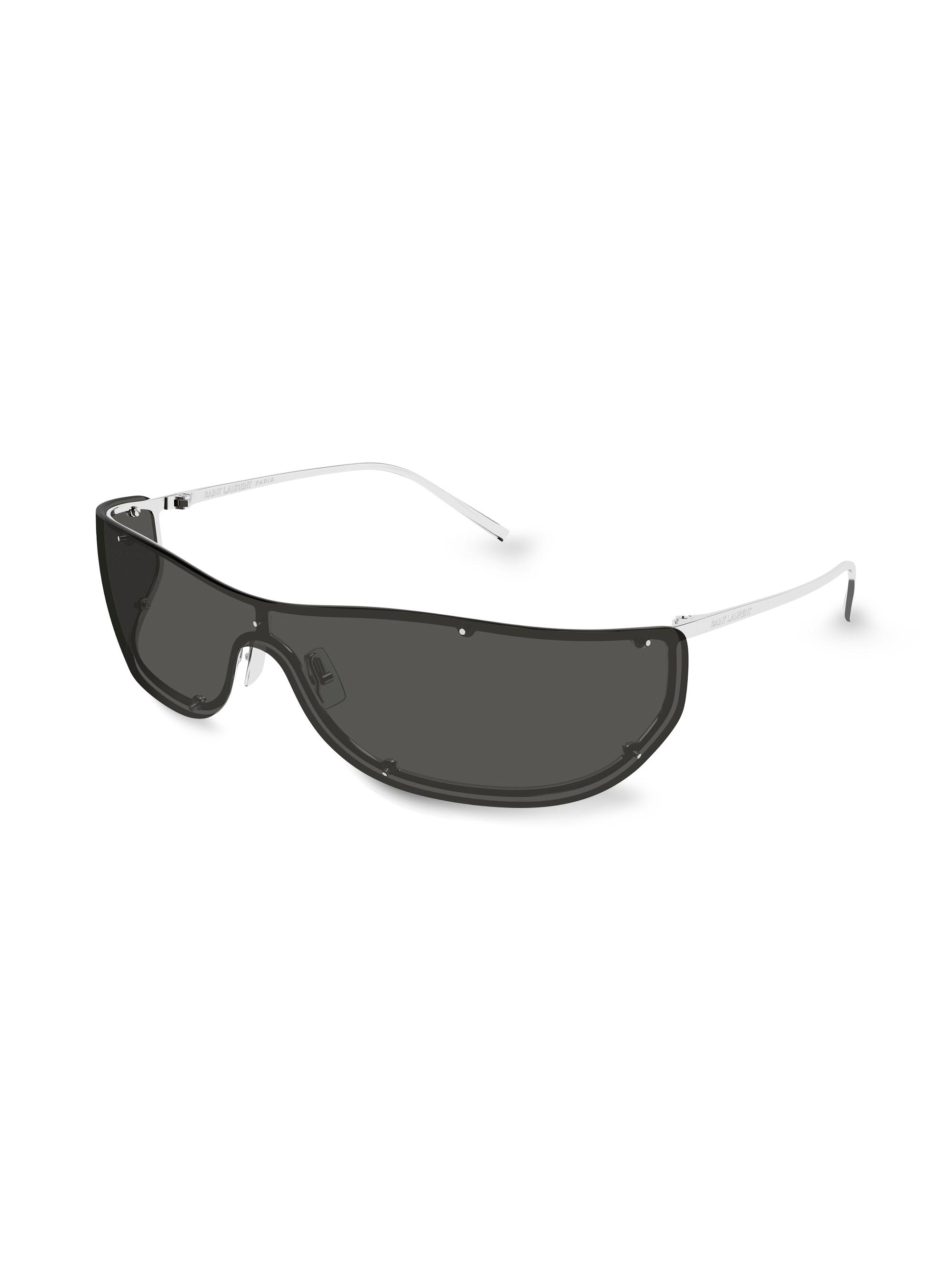 Saint Laurent Women's 99MM Shield Sunglasses - Silver Grey