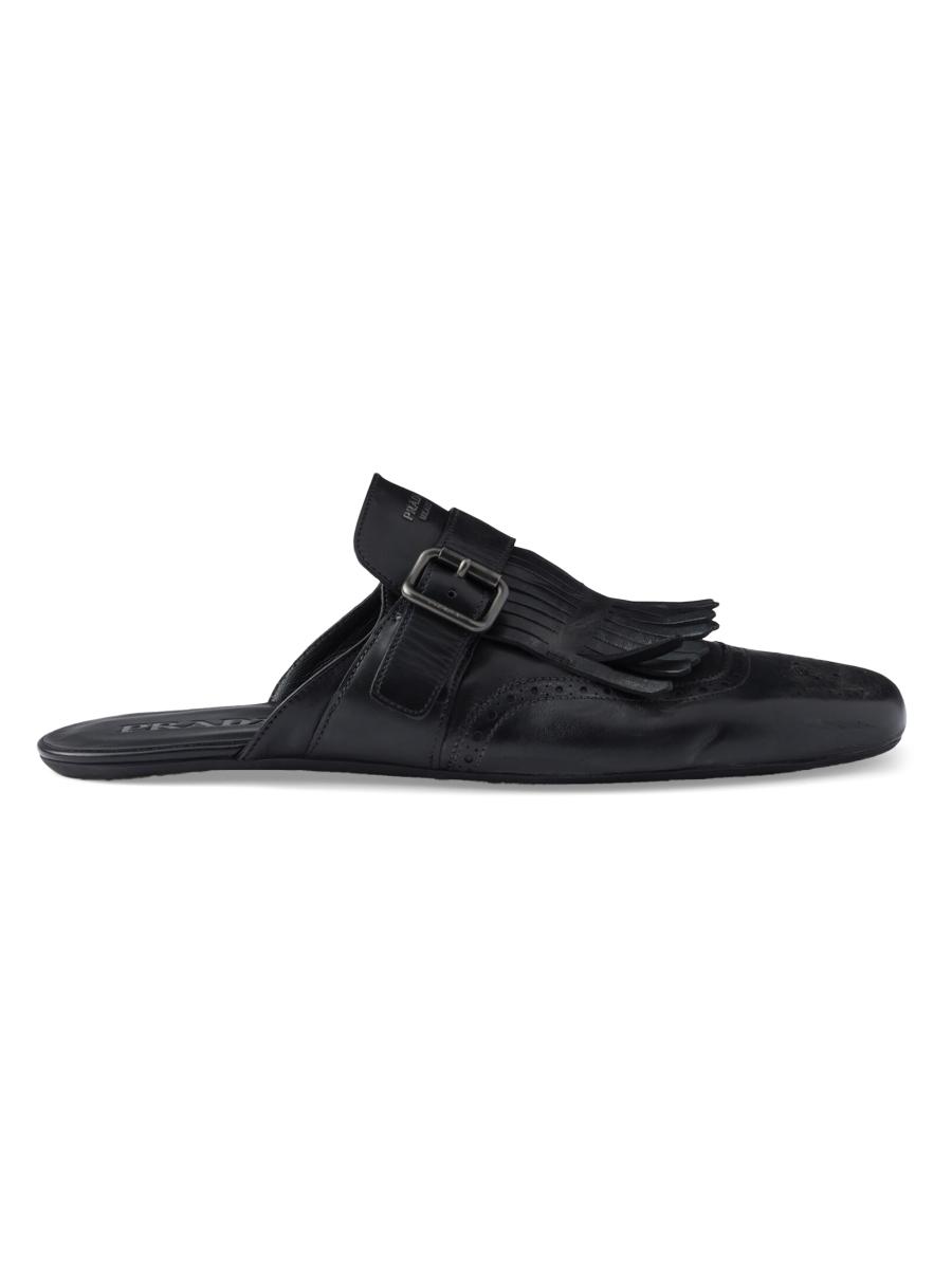 靴 PRADA Velvet Mules Prada Shuffle Mules | Brown | FARFETCH