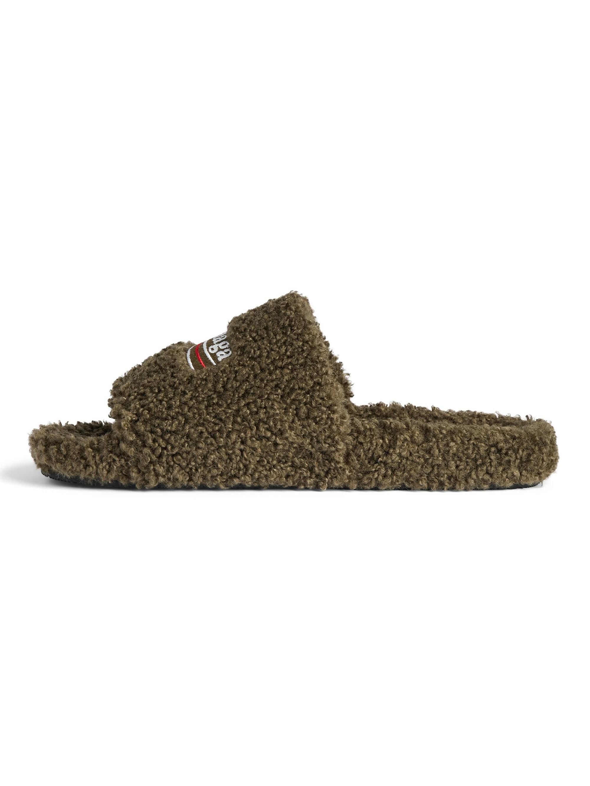 Balenciaga Furry Slide Sandals | Saks Fifth Avenue