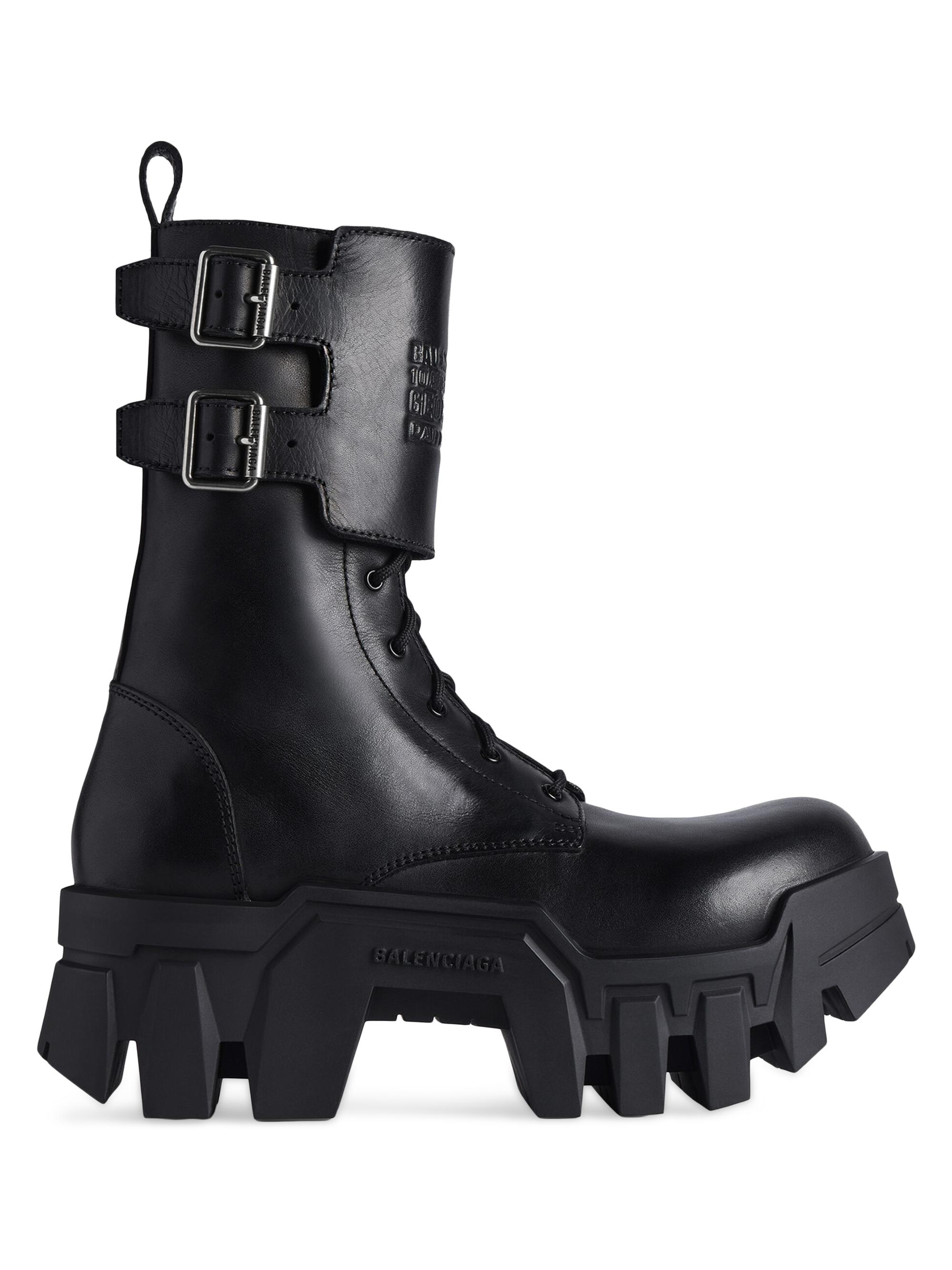 希少Balenciaga hard bulldozer 41 Men's Bulldozer Lace-up Boot in Black | Balenciaga US