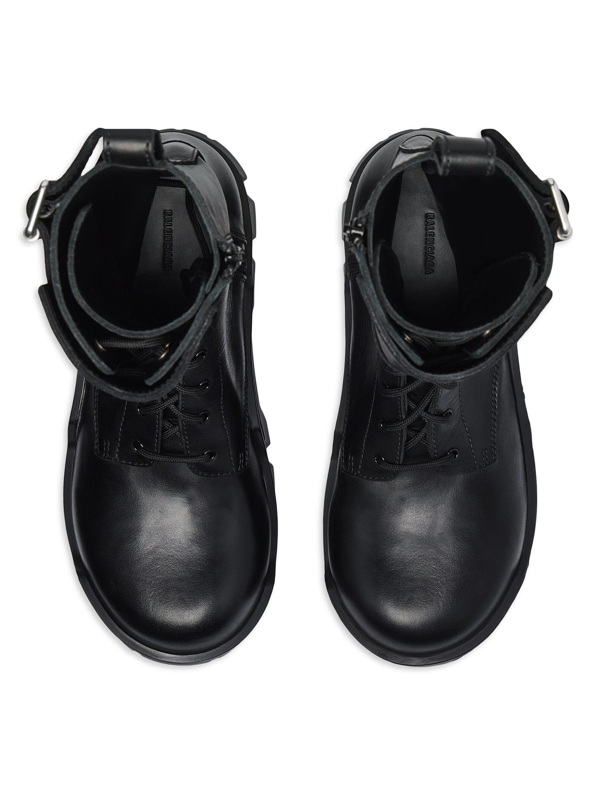 Balenciaga Bulldozer Combat Lace-Up Boots | Saks Fifth Avenue