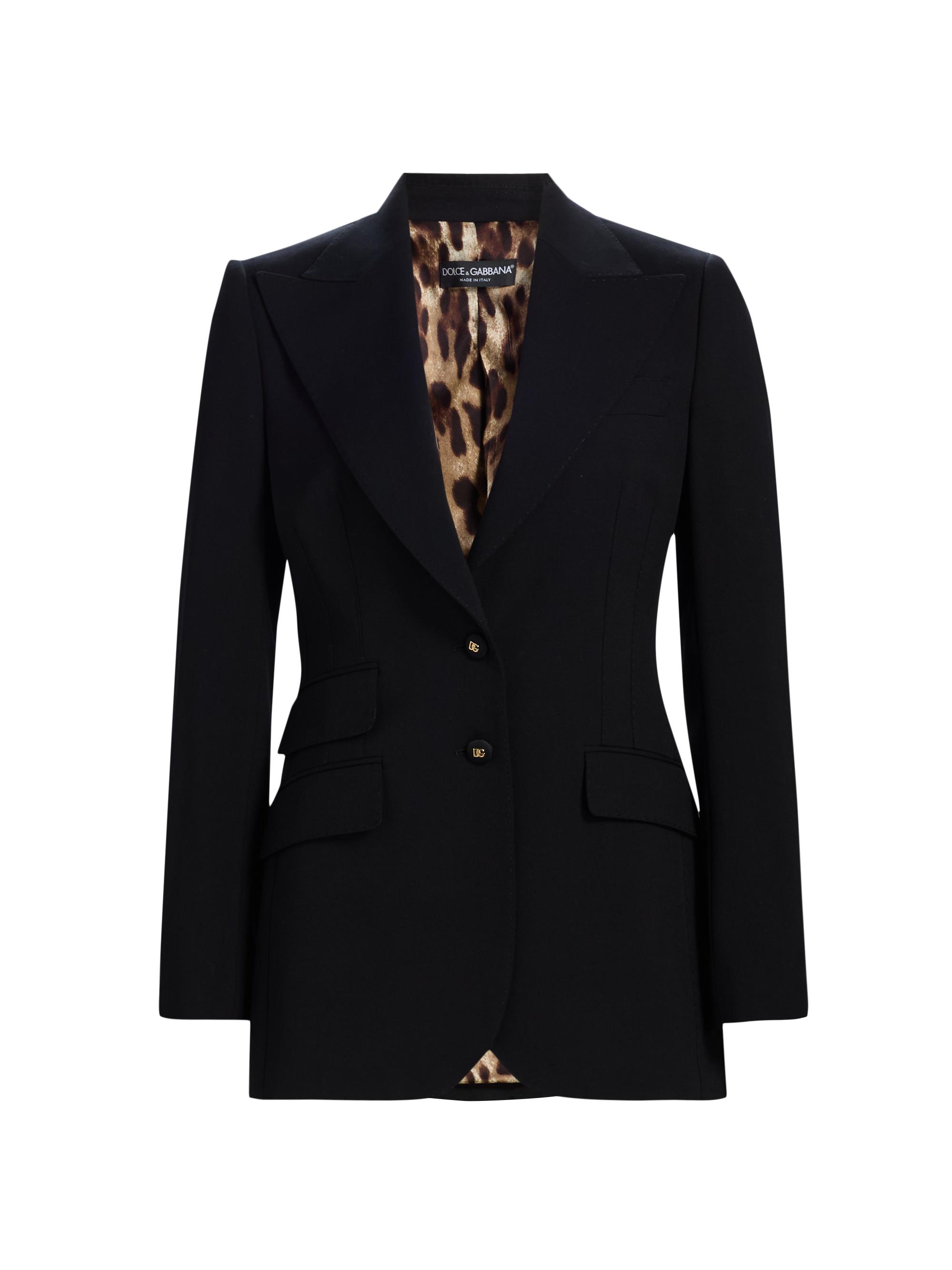 Dolce & Gabbana Women's Stretch-Wool Two-Button Blazer - Nero