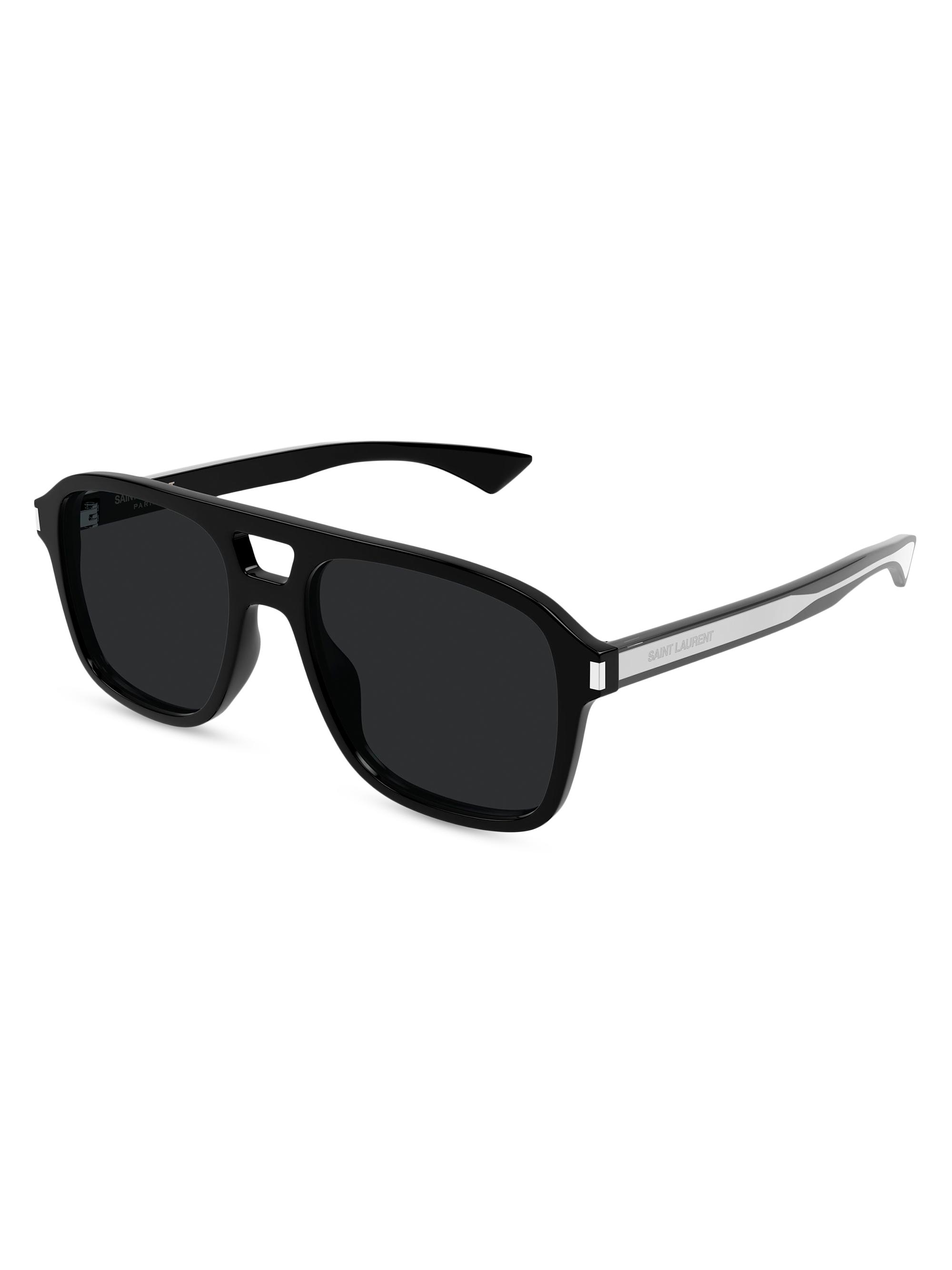 Saint Laurent Men's Sl 881 Navigator 55MM Acetate Sunglasses - Black