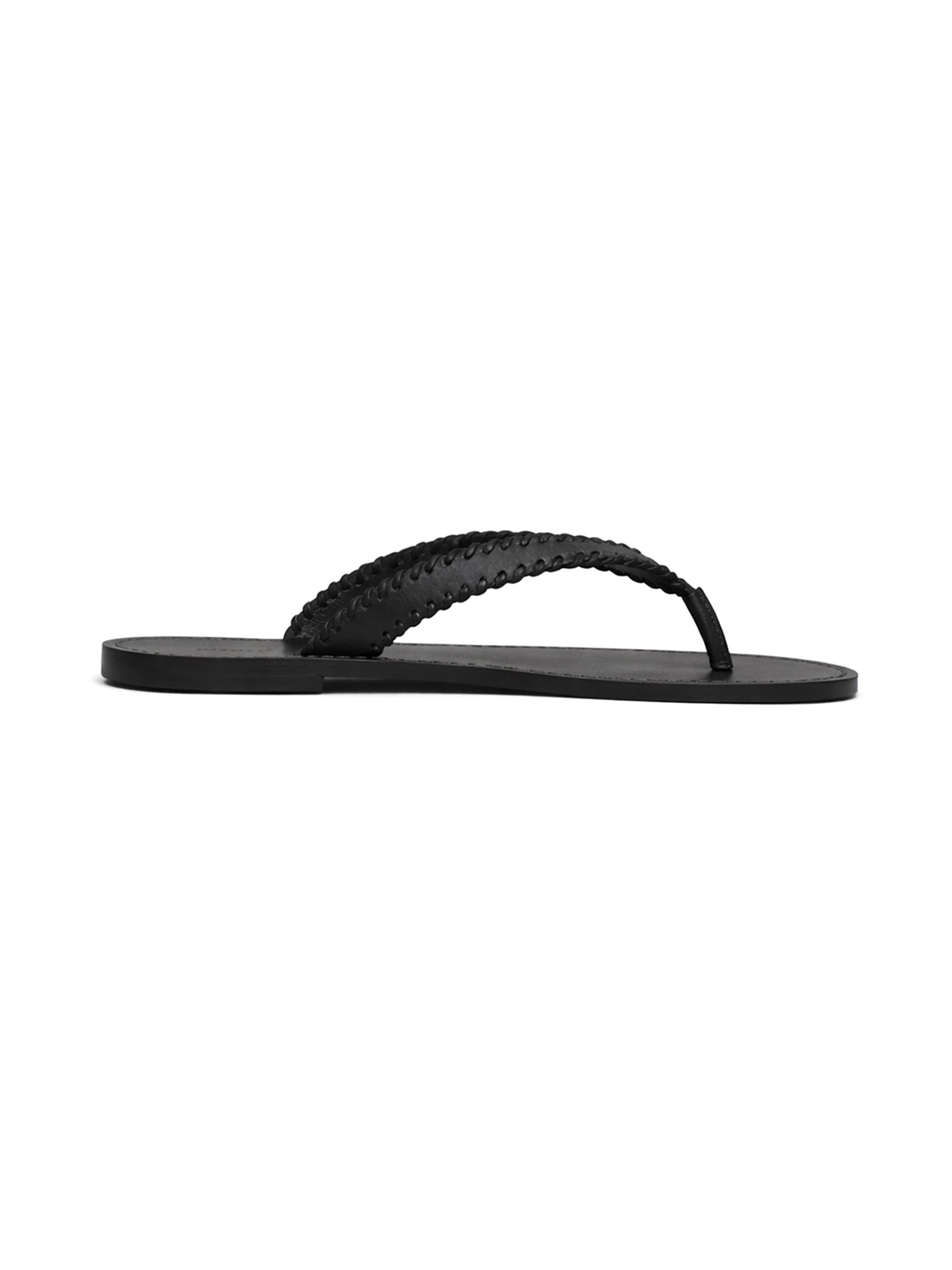 Giuseppe Zanotti Raso Nero Crystal-Embellished Silk Flat Sandals