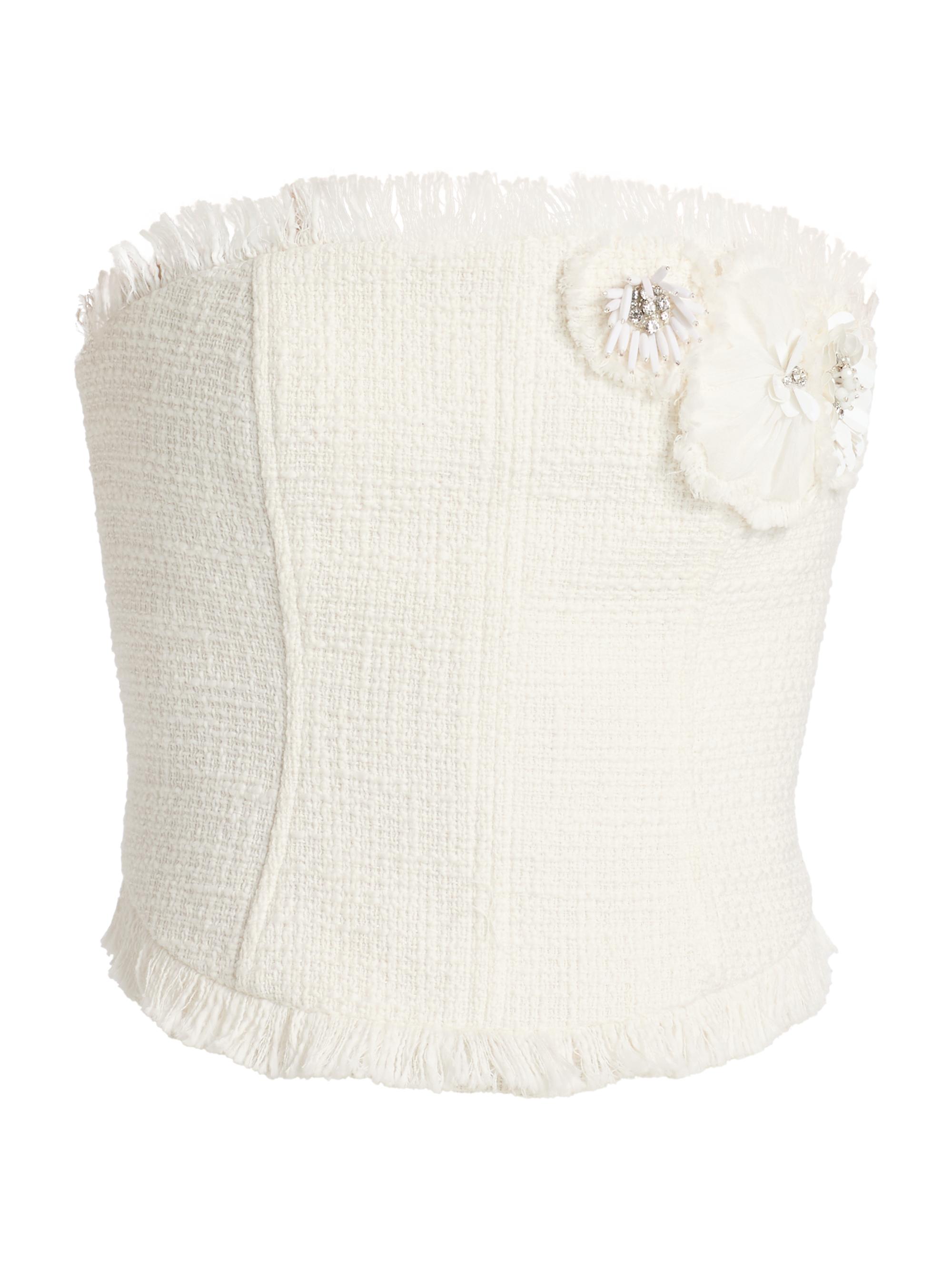 Cinq à Sept Women's Henriette Crunchy Flower Top - Gardenia