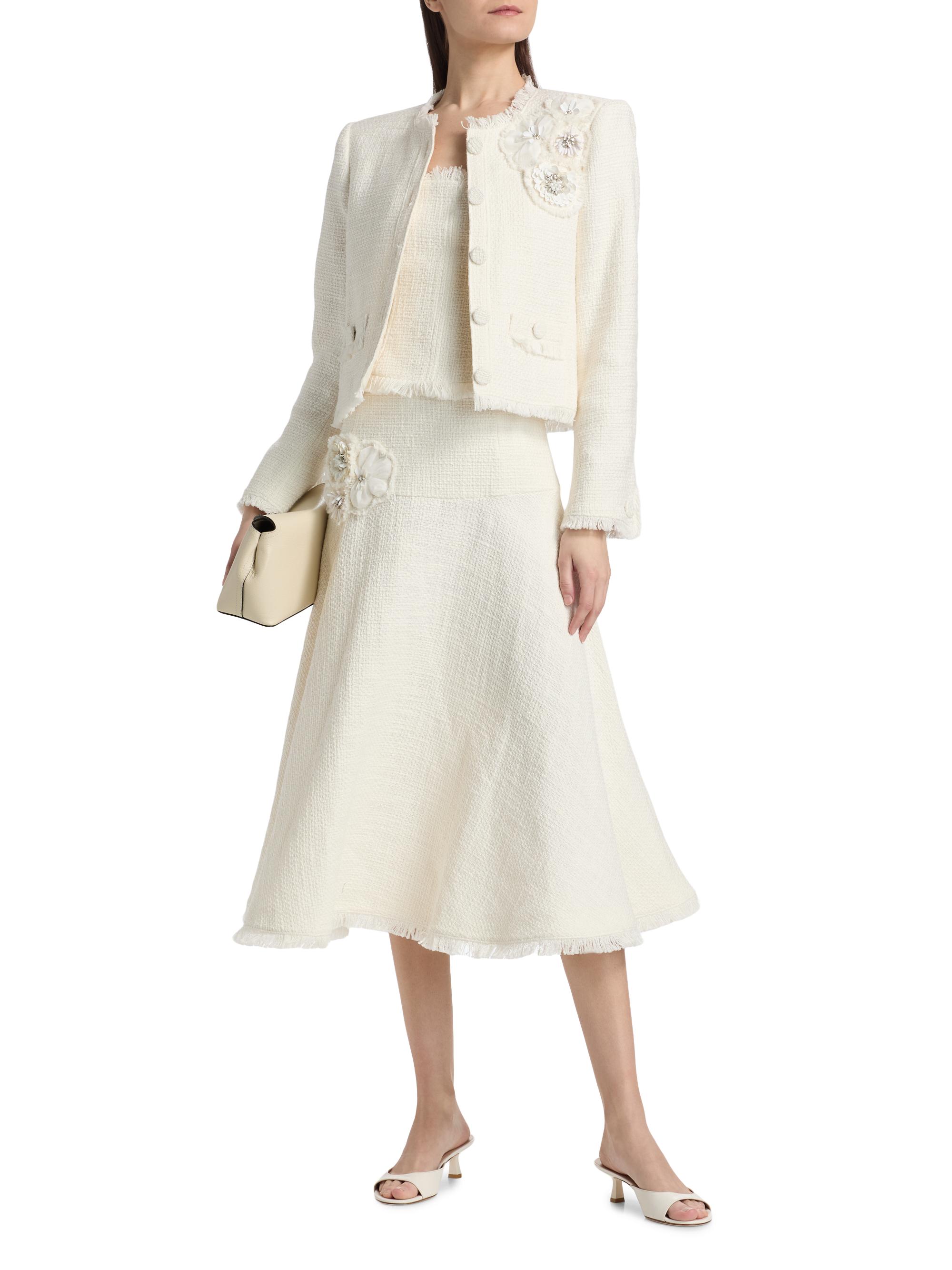 Cinq à Sept Christie Crunchy Flower Fringed Jacket | Saks Fifth Avenue