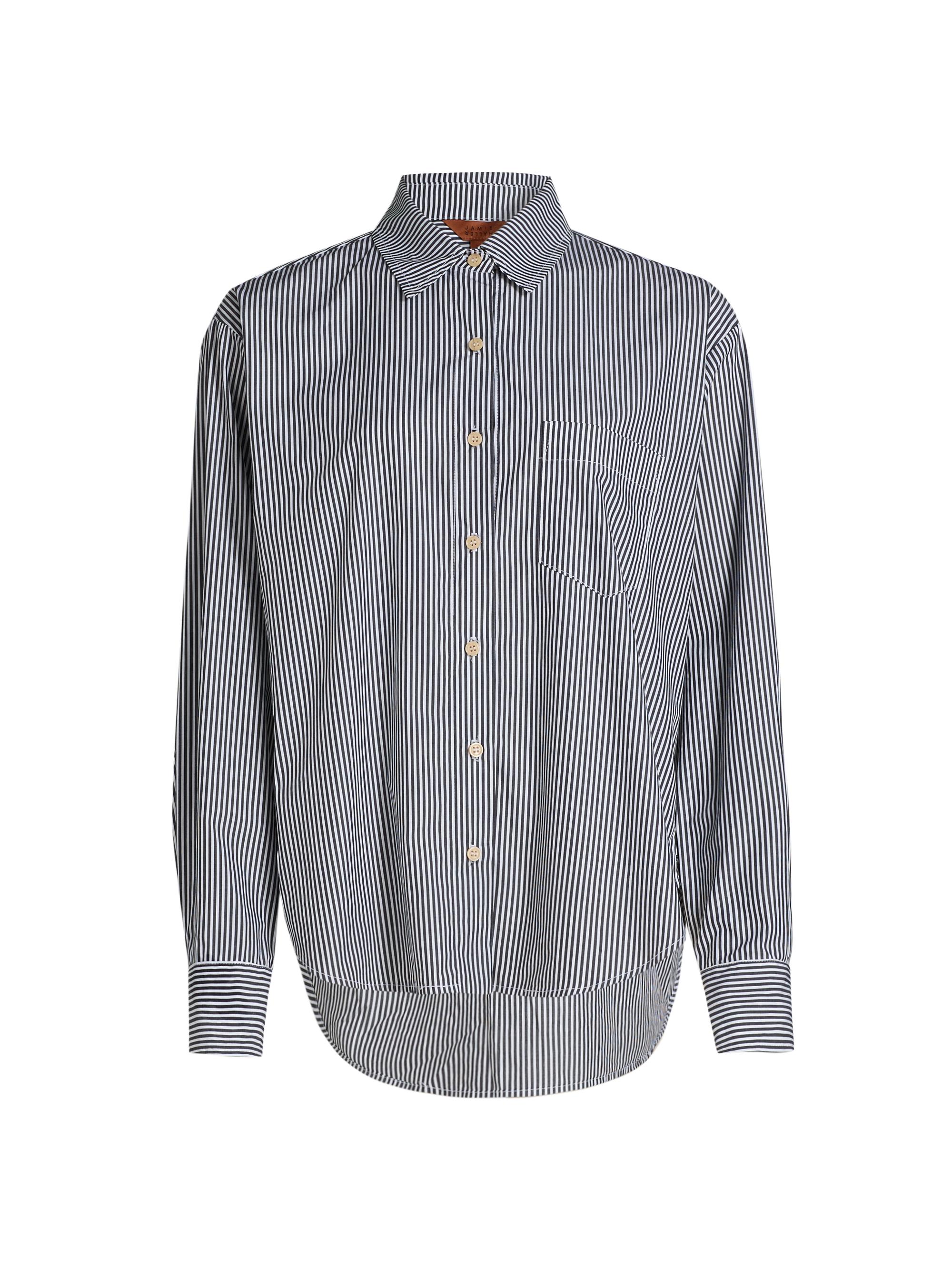 Jamie Haller Women's The Weekend Cotton Shirt - Black Stripe