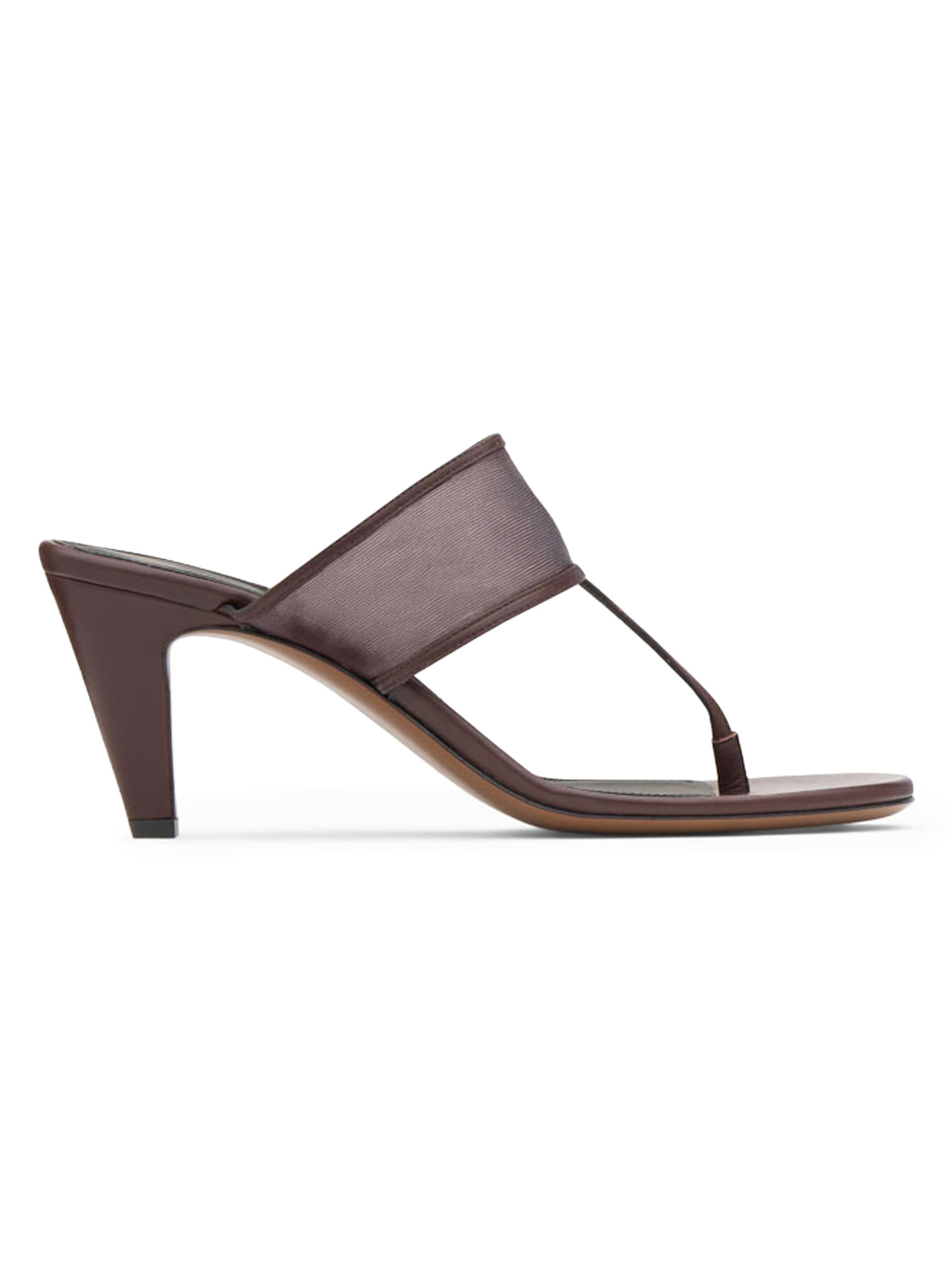 Neous Women's Nostalgic Modernism Vena 65MM Leather Sandals - Dark Chocolate