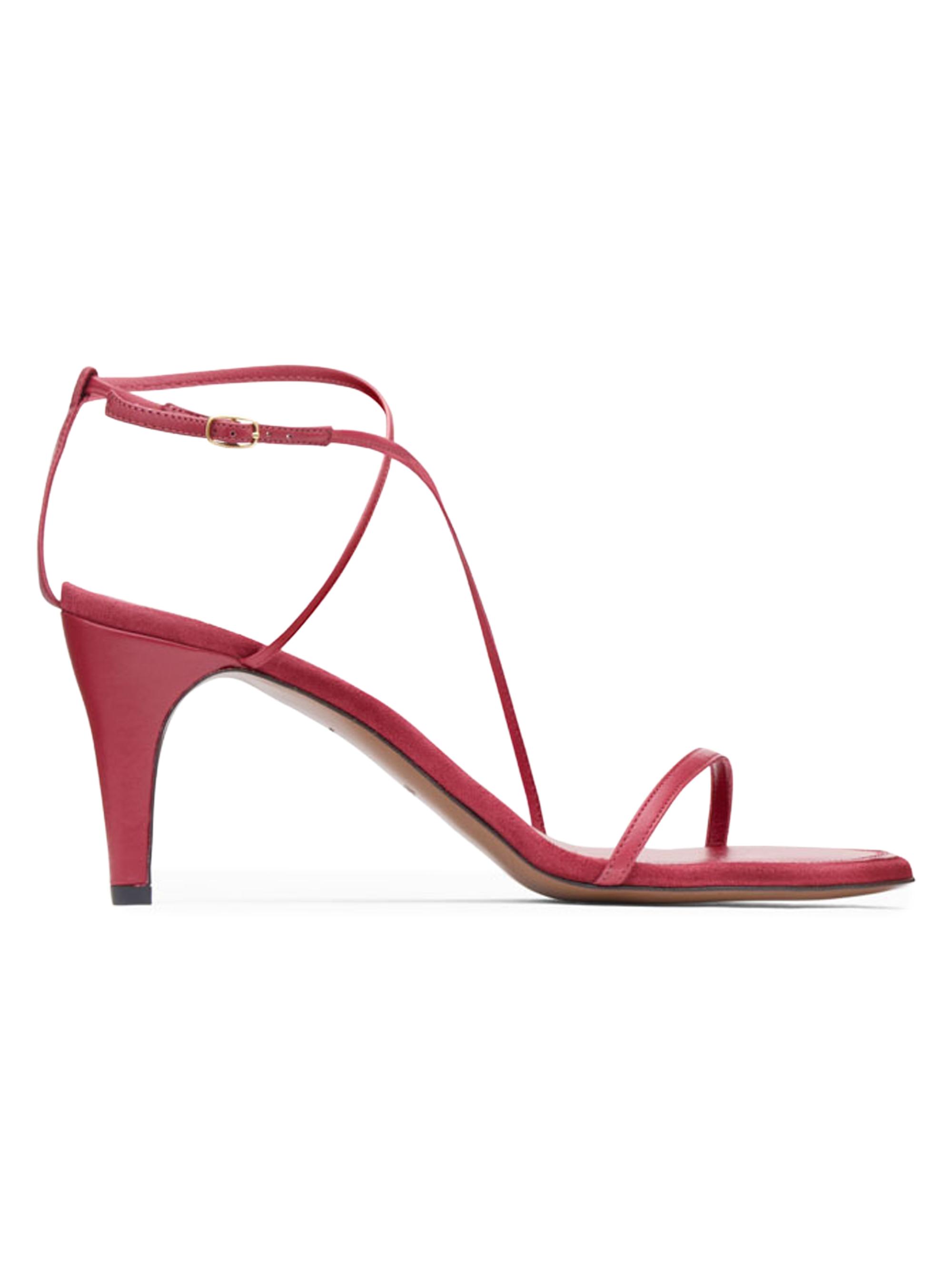 Neous Women's Nostalgic Modernism Chamu 80MM Leather Sandals - Ruby