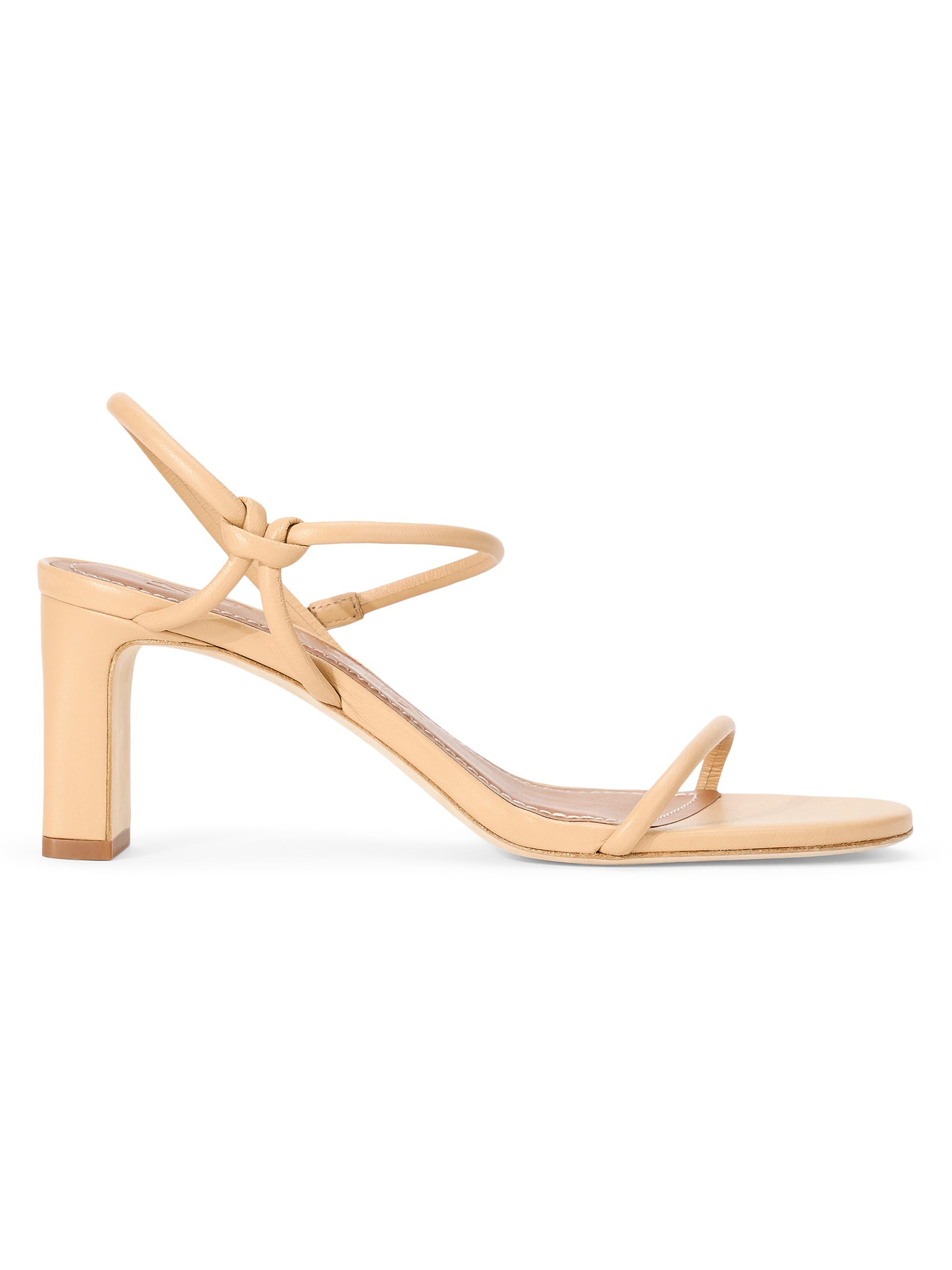 Staud Women's Laurel 65MM Leather Sandals - Porcini