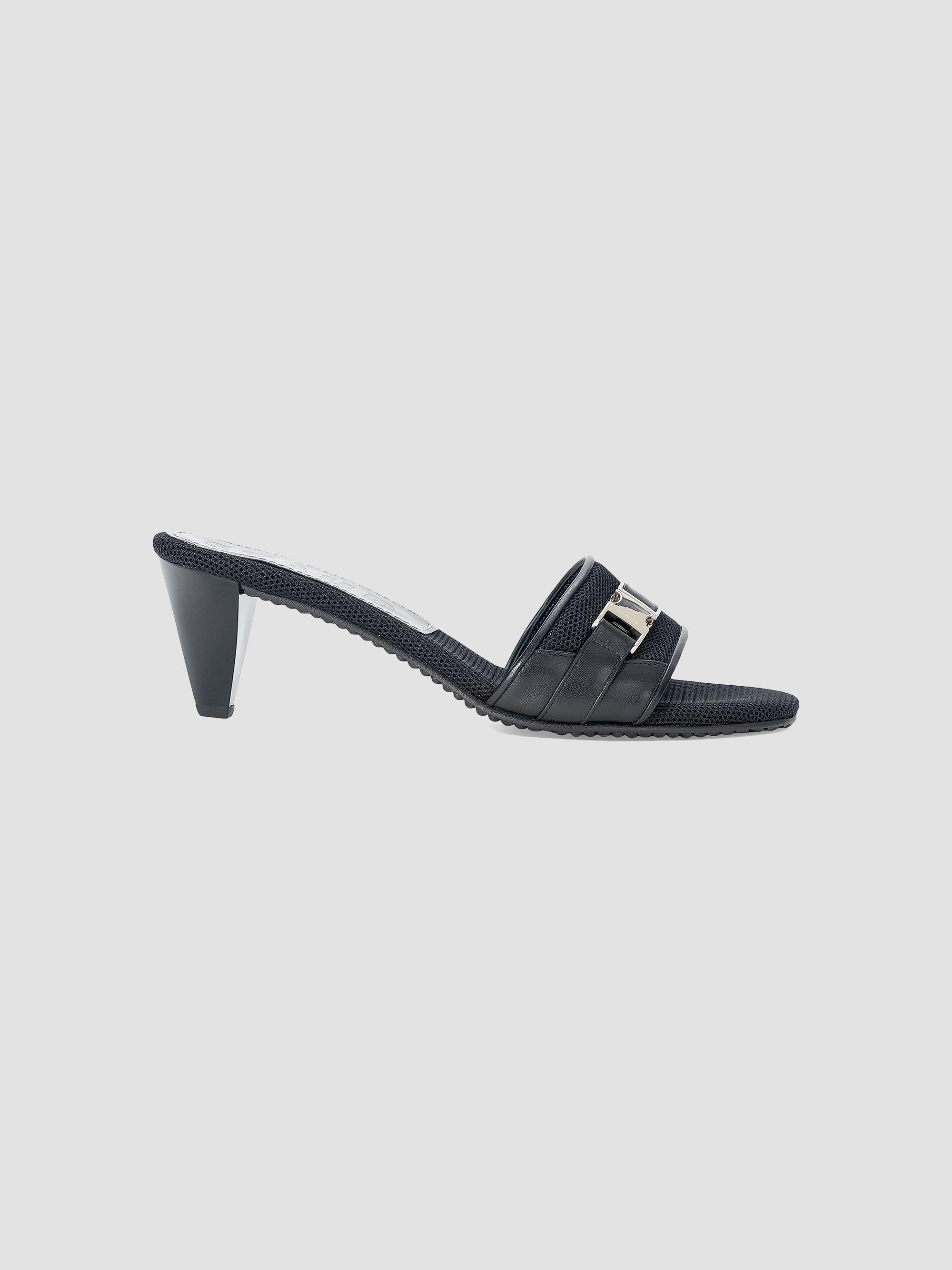 Staud Women's Veda 60MM Mesh Slip-On Sandals - Black | Thumbnail 6