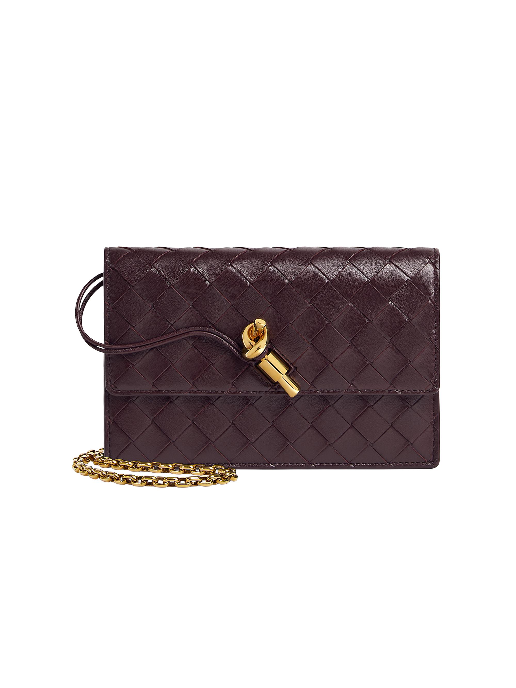 Bottega Veneta Intrecciato Leather Envelope Wallet-On-Chain Bag