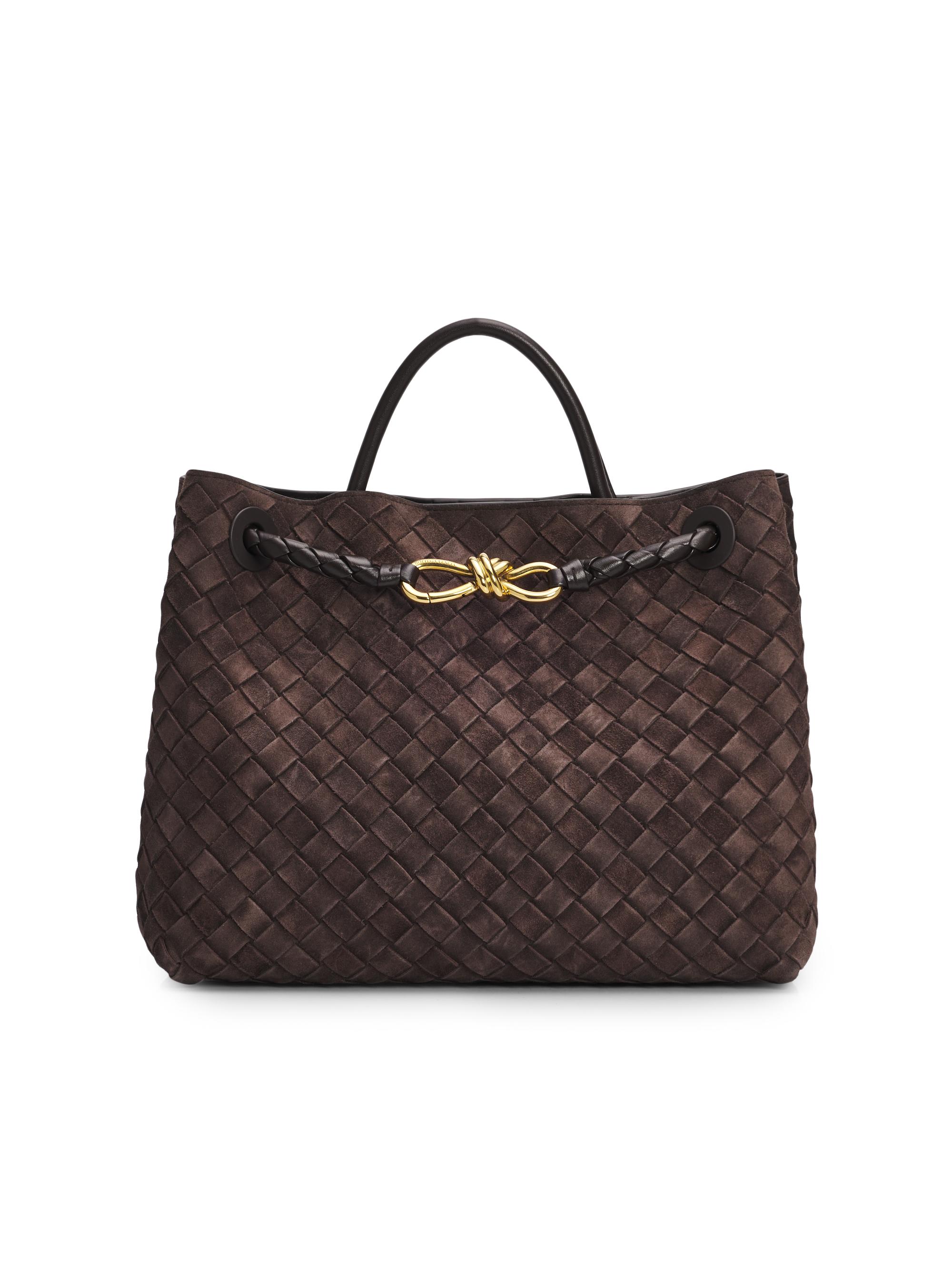 Bottega Veneta Medium Andiamo Dyed Shearling Top Handle Bag | Saks