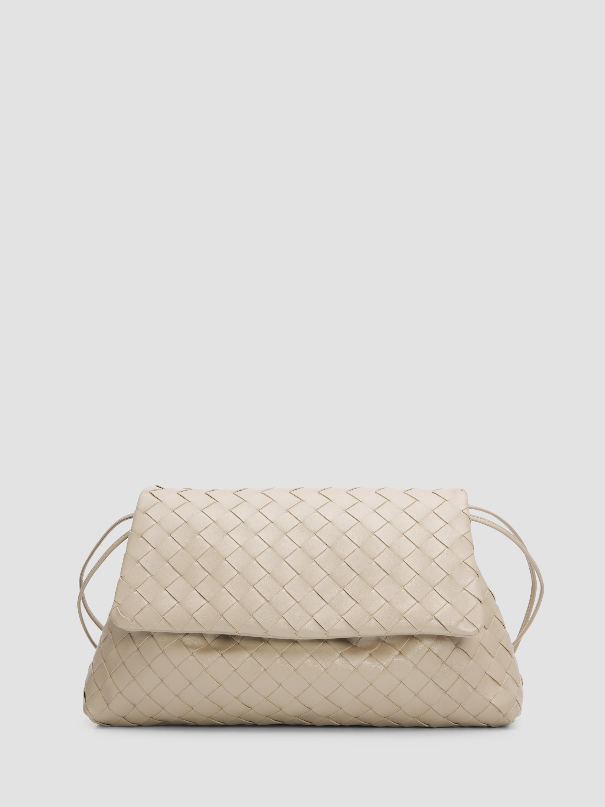 Bottega Veneta Women's Giorno Intrecciato Leather Shoulder Bag - Ecru Gold | Thumbnail 6
