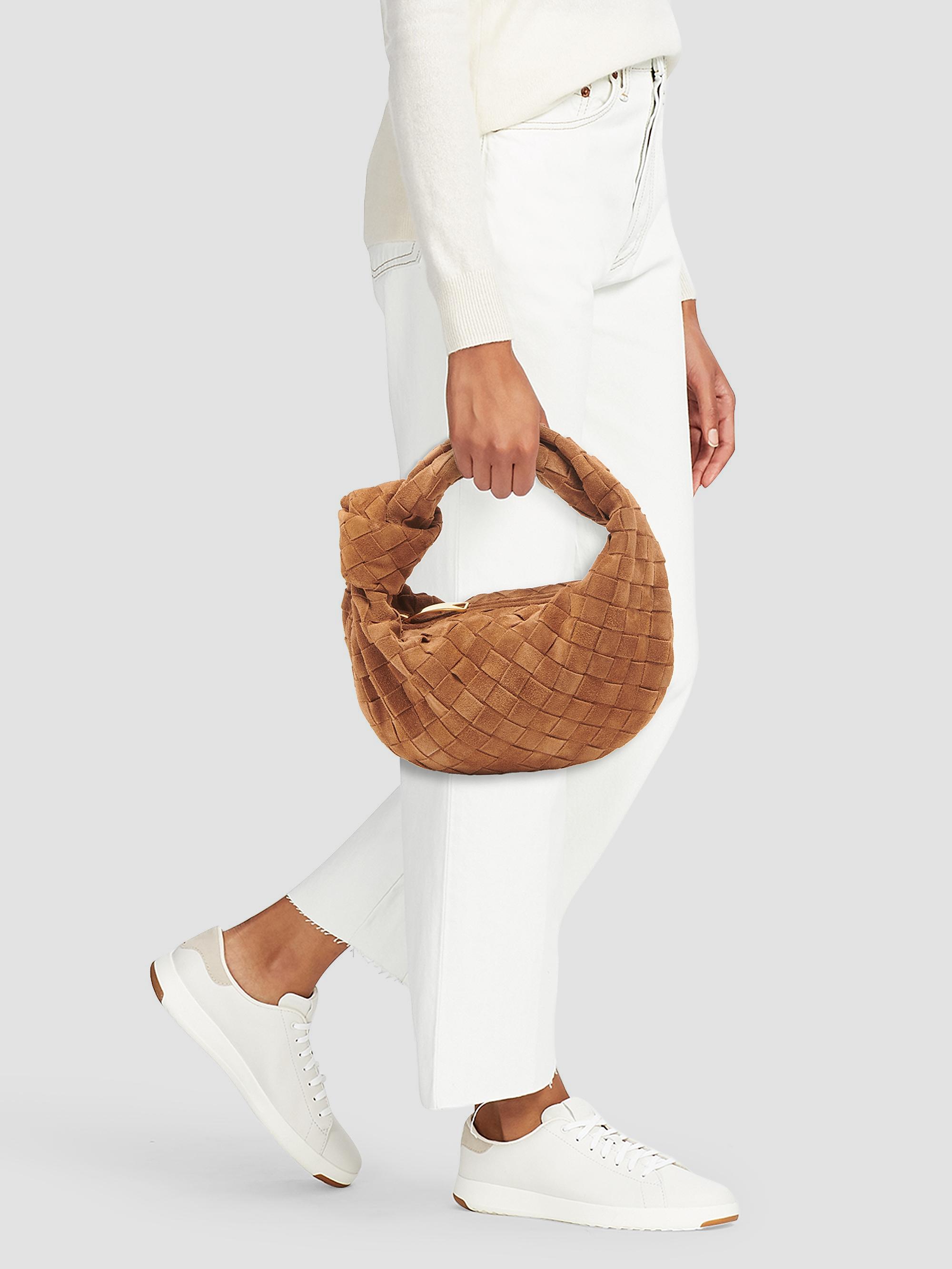 Bottega Veneta Mini Jodie Intrecciato Suede Top Handle Bag | Saks