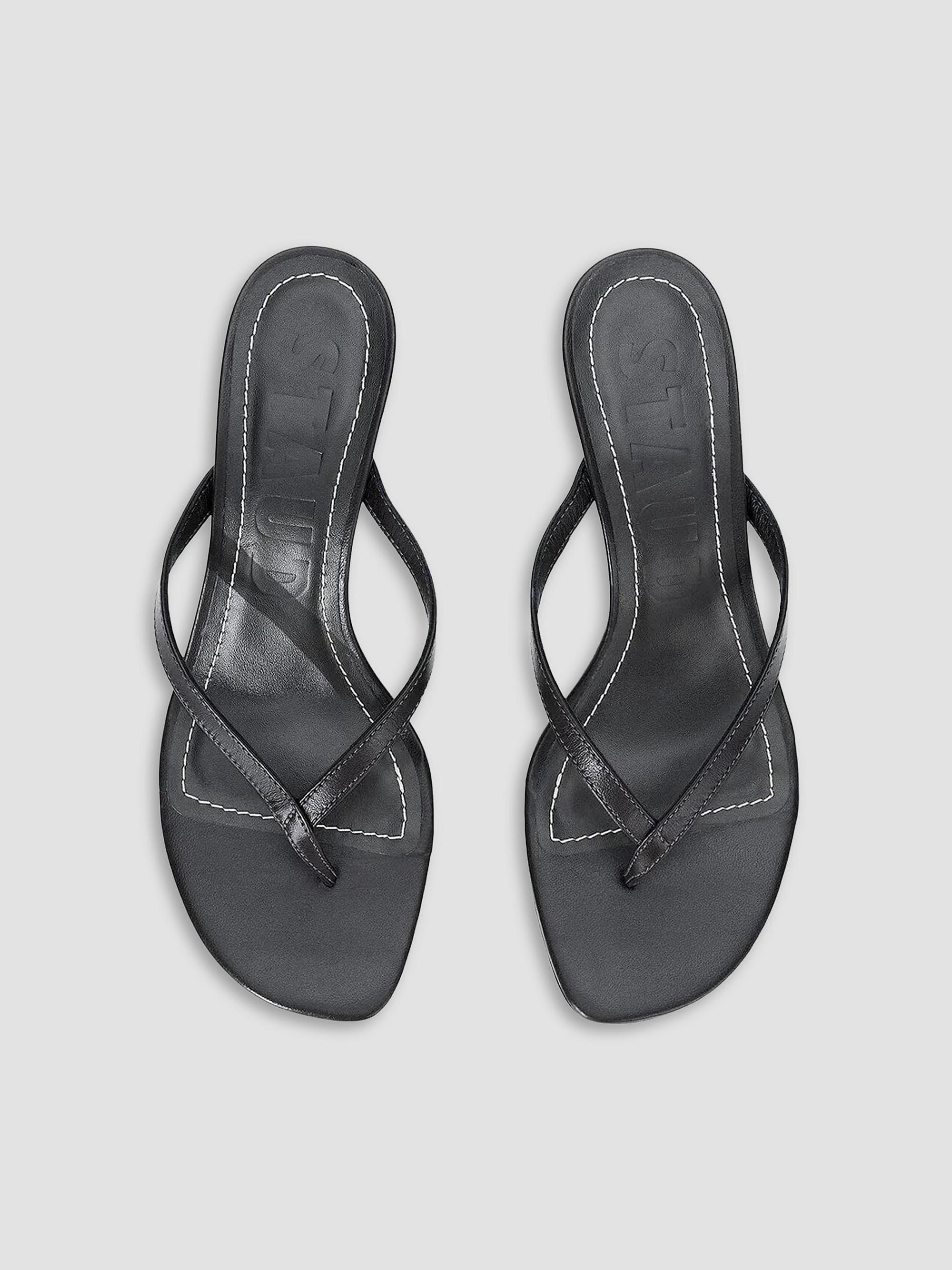 Staud Freja 60MM Leather Kitten-Heel Sandals | Saks Fifth Avenue