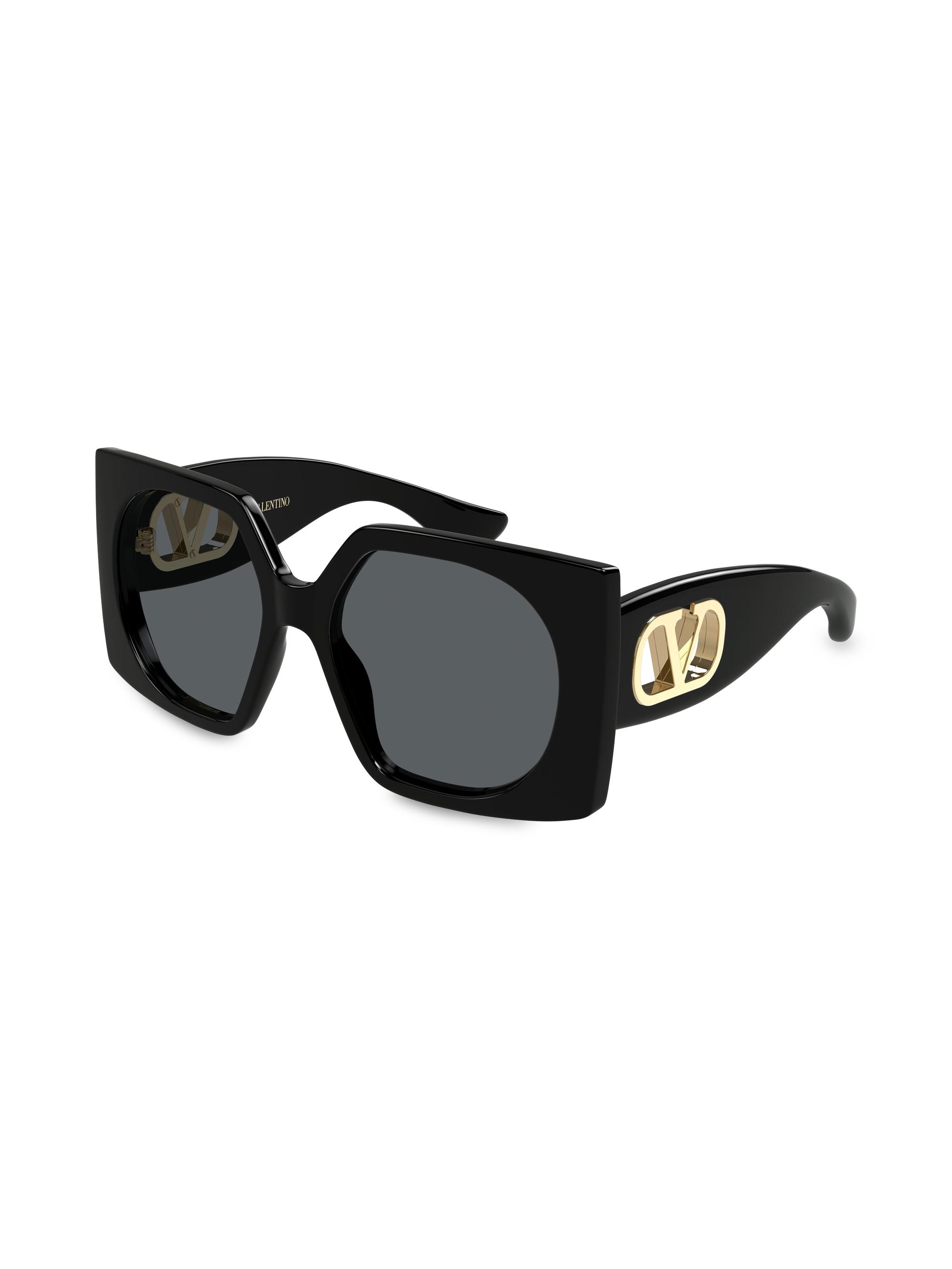 Valentino Women's Vain Bold 55MM Square Sunglasses - Black