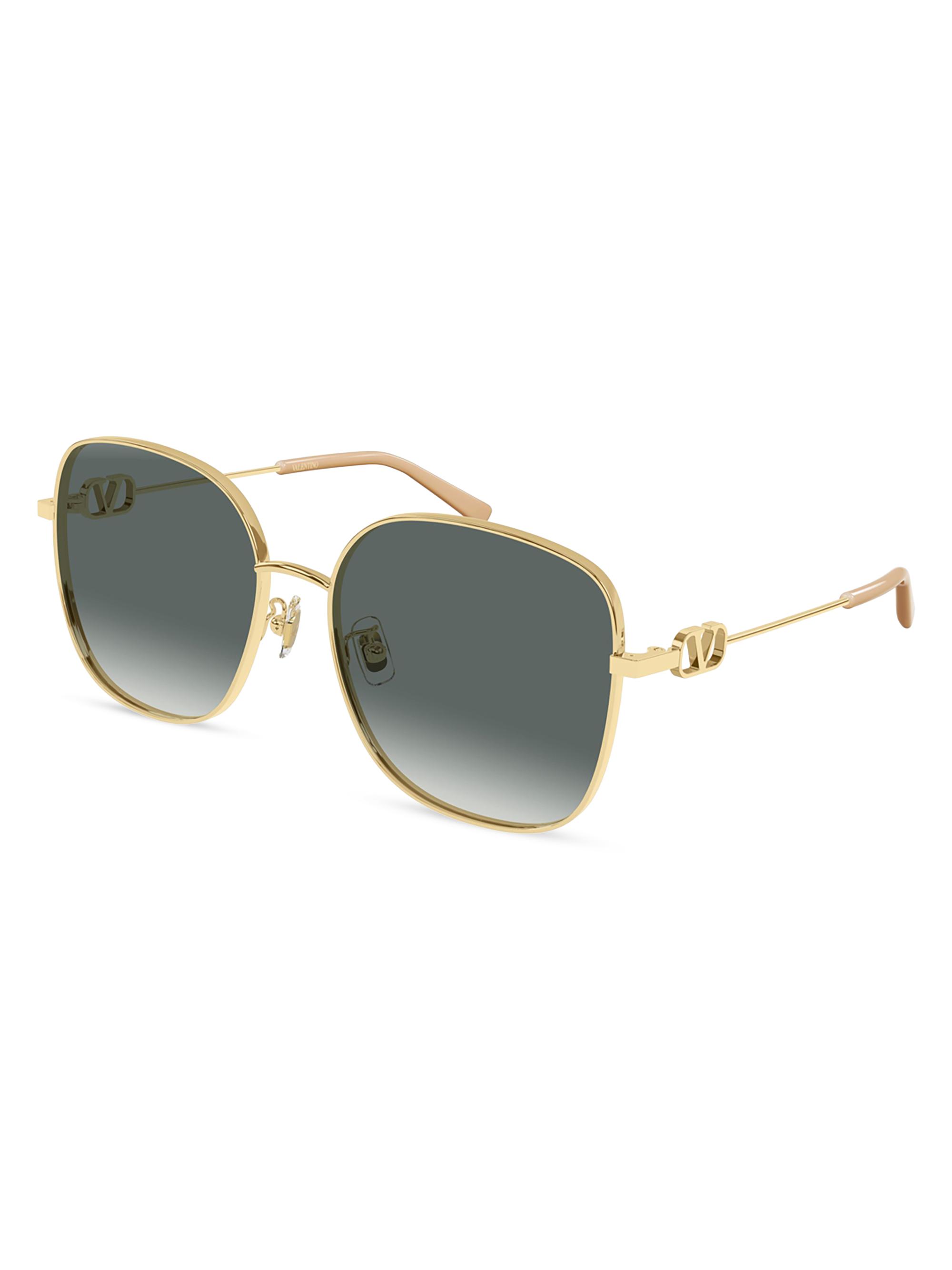 Valentino Women's 59MM Square Sunglasses - Gold Brown