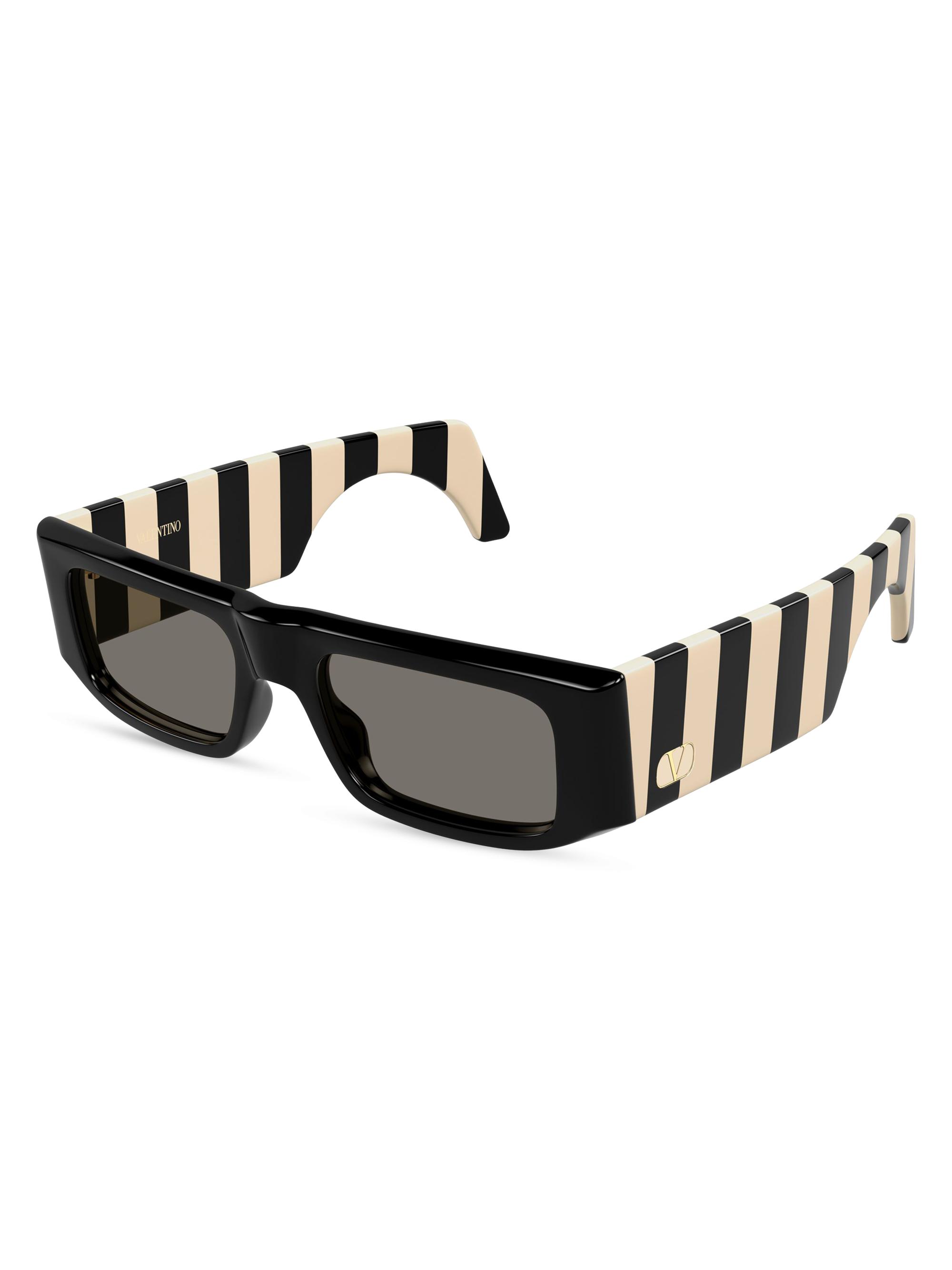 Valentino Garavani Women's Ultra Vintage 52MM Rectangular Sunglasses - Black
