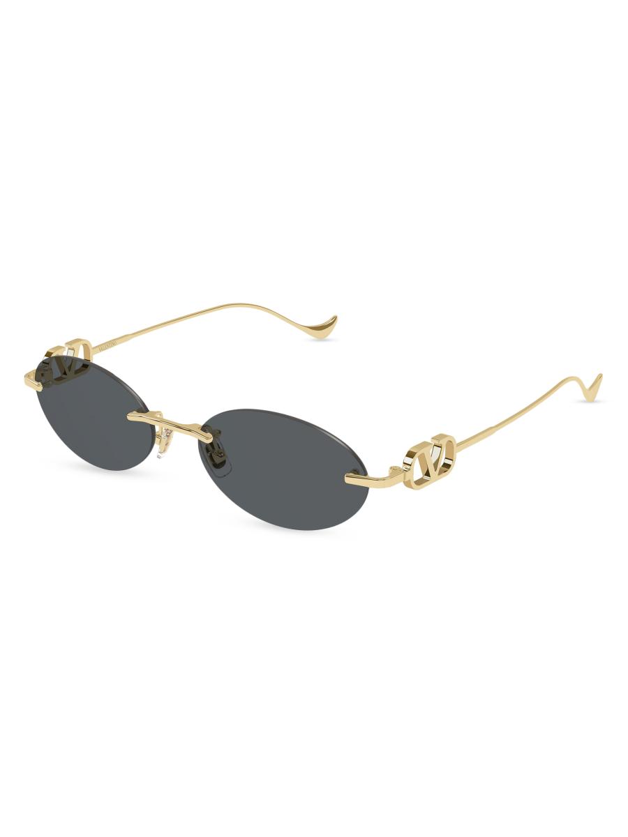 Valentino Garavani Bejewelled 53MM Oval Sunglasses | Saks Fifth Avenue