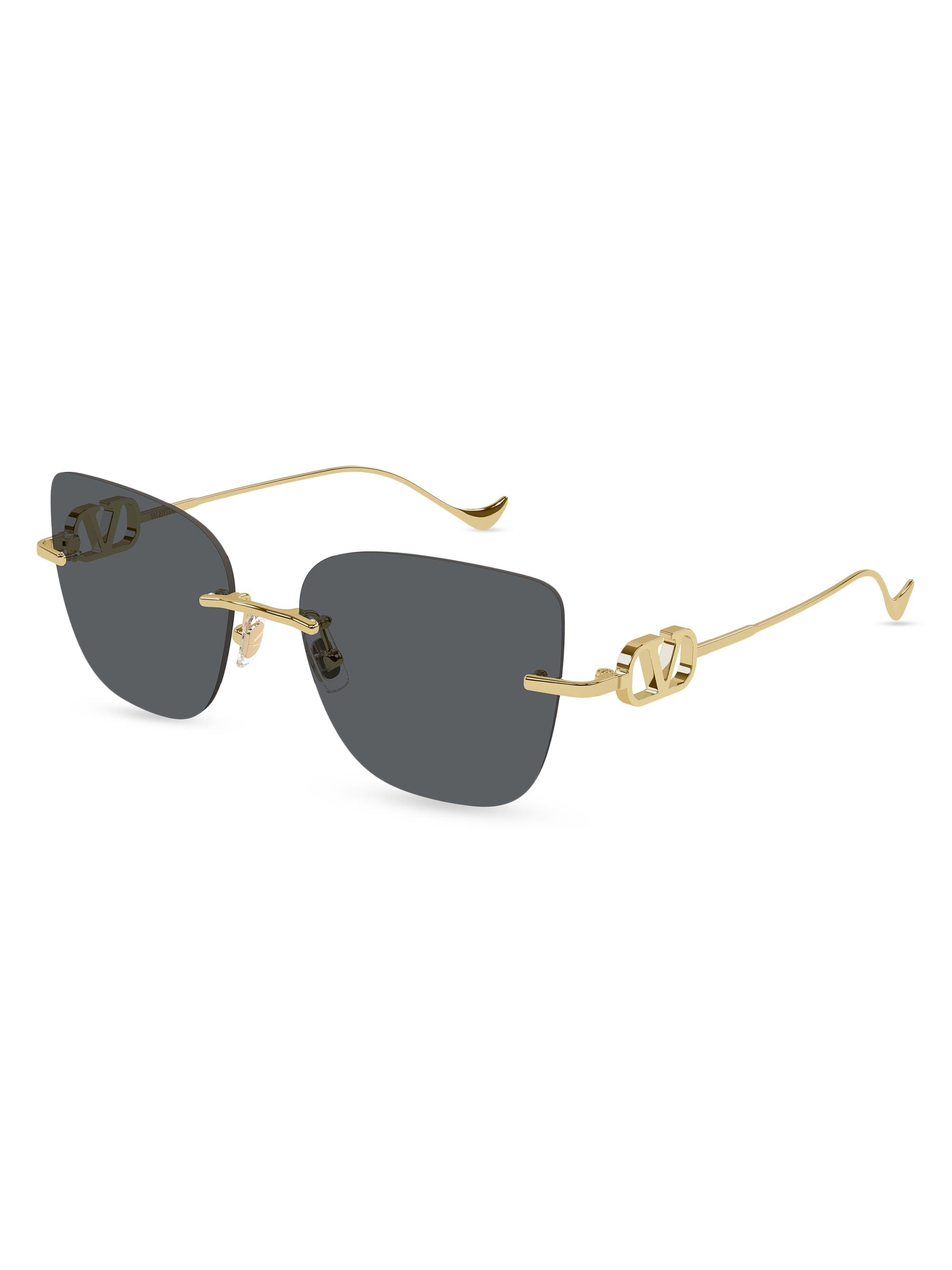 Valentino Garavani Women's Bejewelled 54MM Cat-Eye Sunglasses - Gold Black