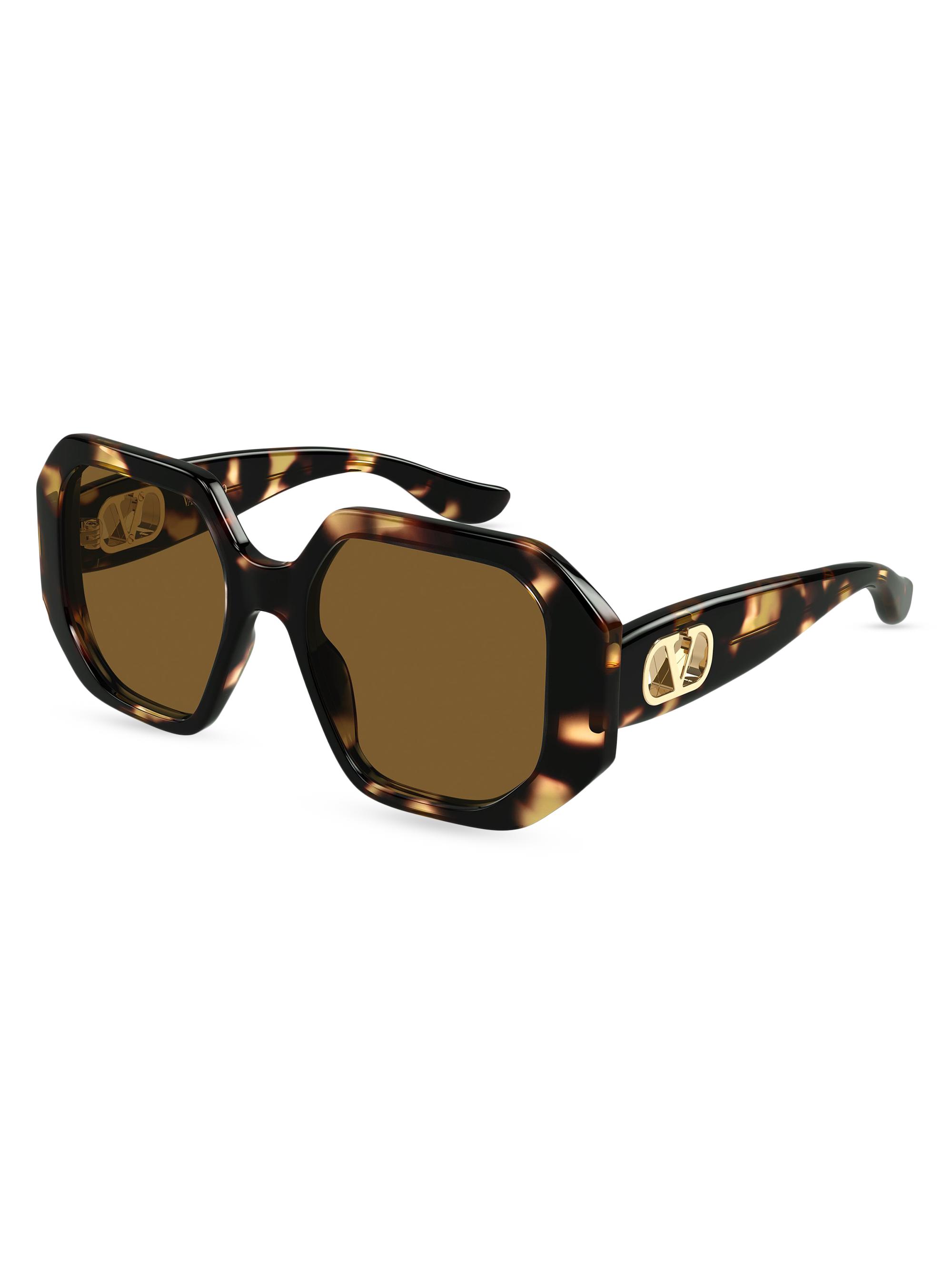 Valentino Women's Vain Bold 55MM Geometric Sunglasses - Brown