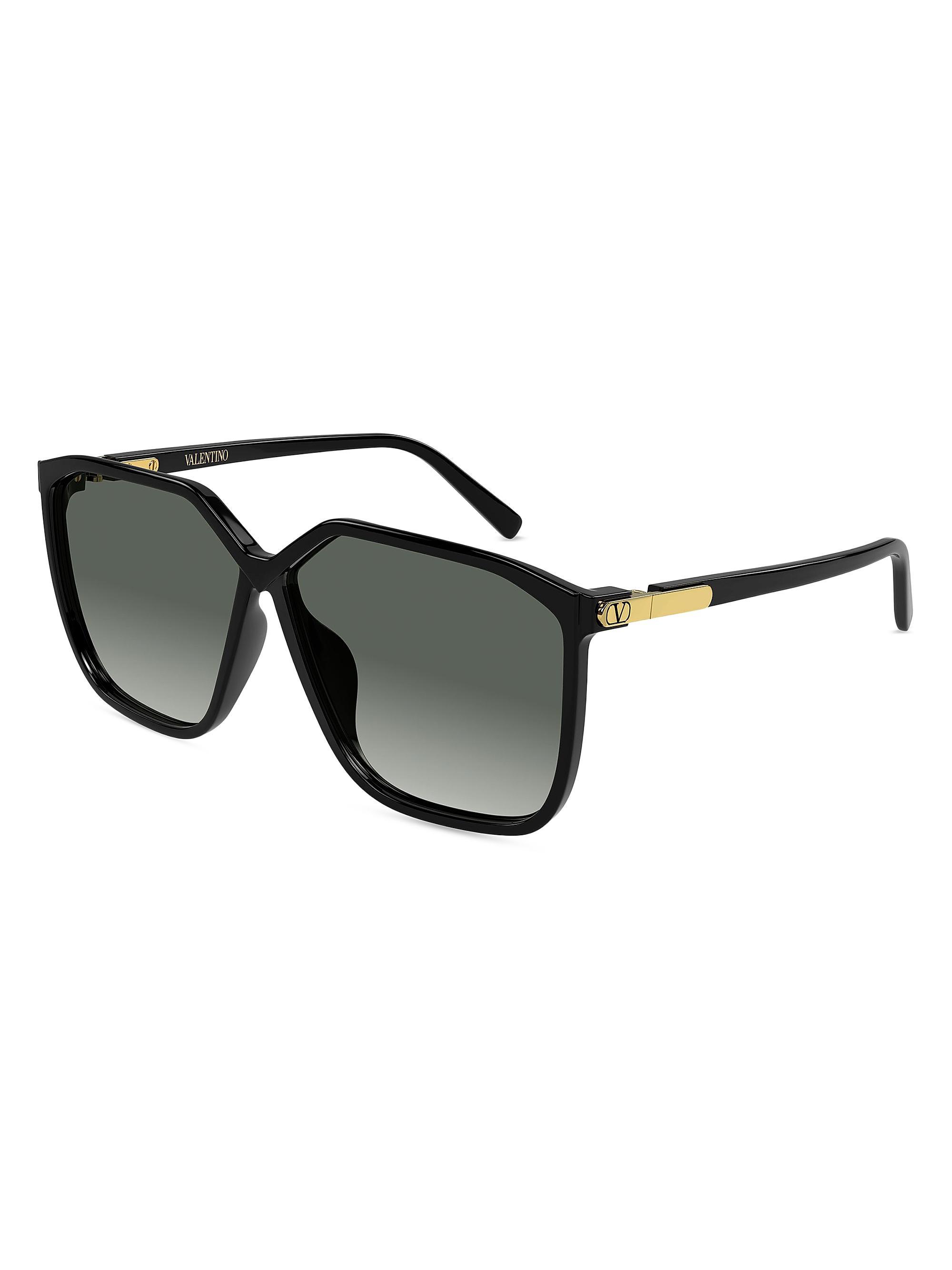 Valentino Garavani Women's Vilouette 59MM Geometric Sunglasses - Black