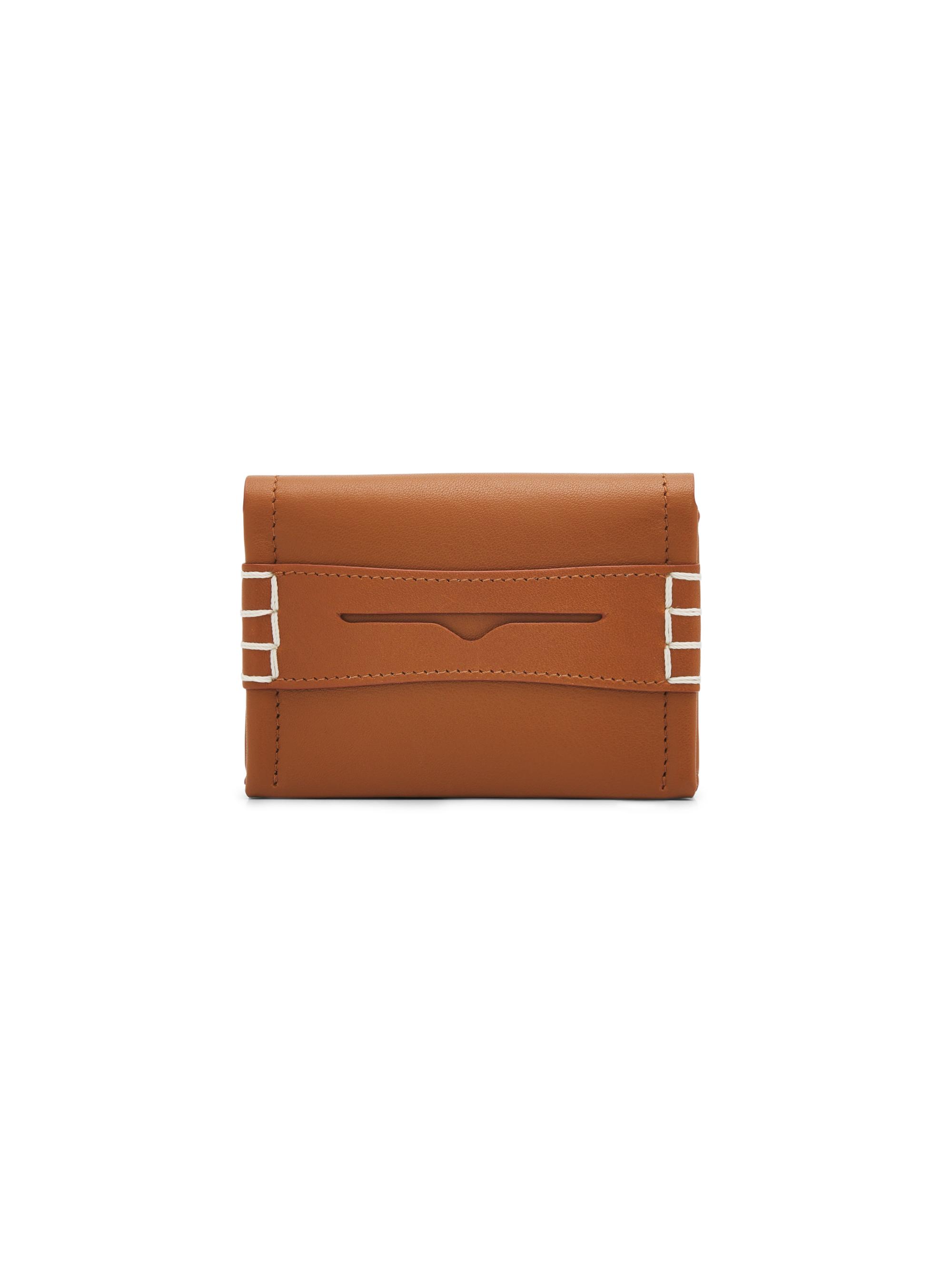JW Anderson Men's Loafer Folding Card Holder - Tan