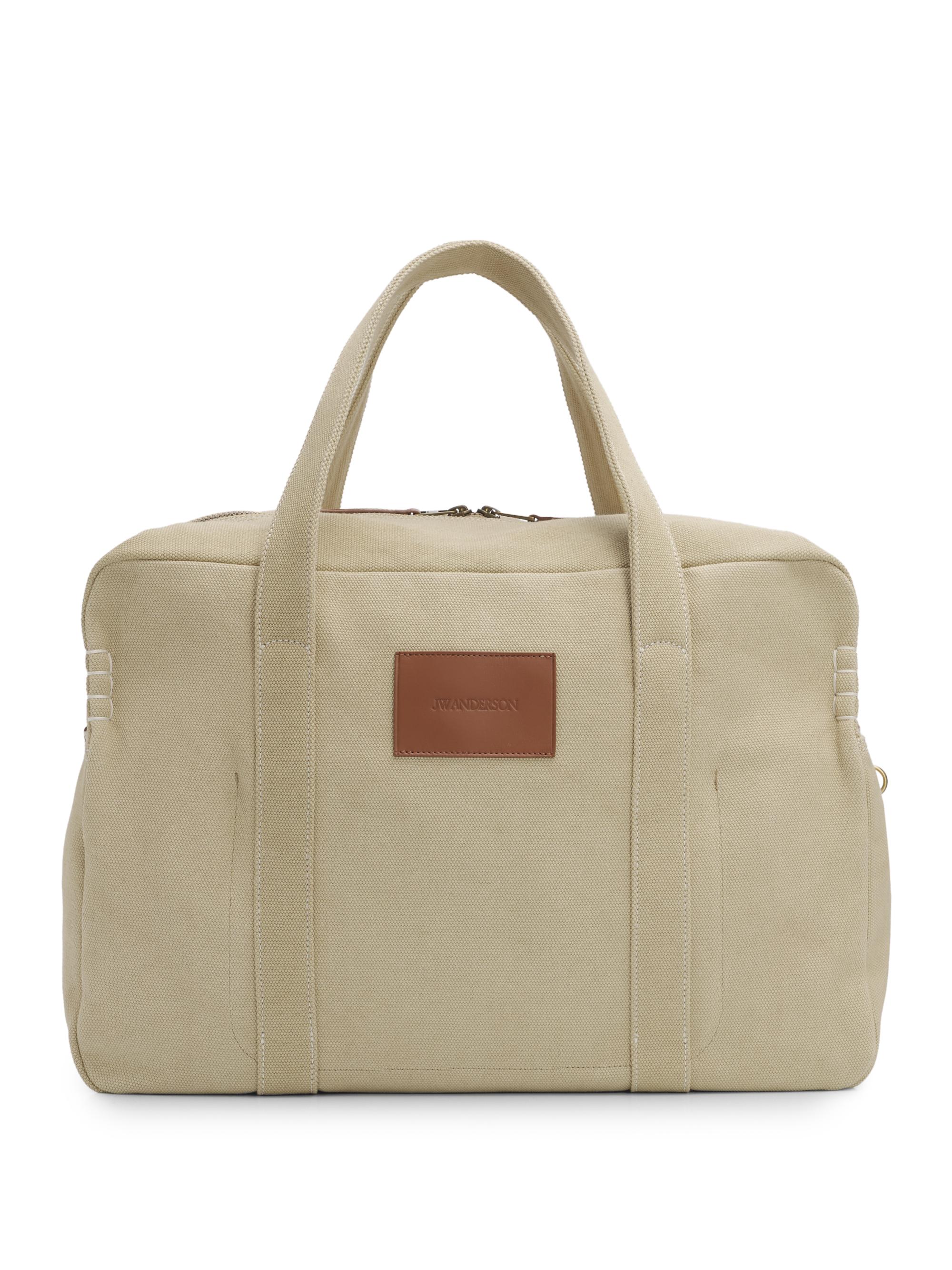 JW Anderson Men's Canvas Weekender Bag - Stone