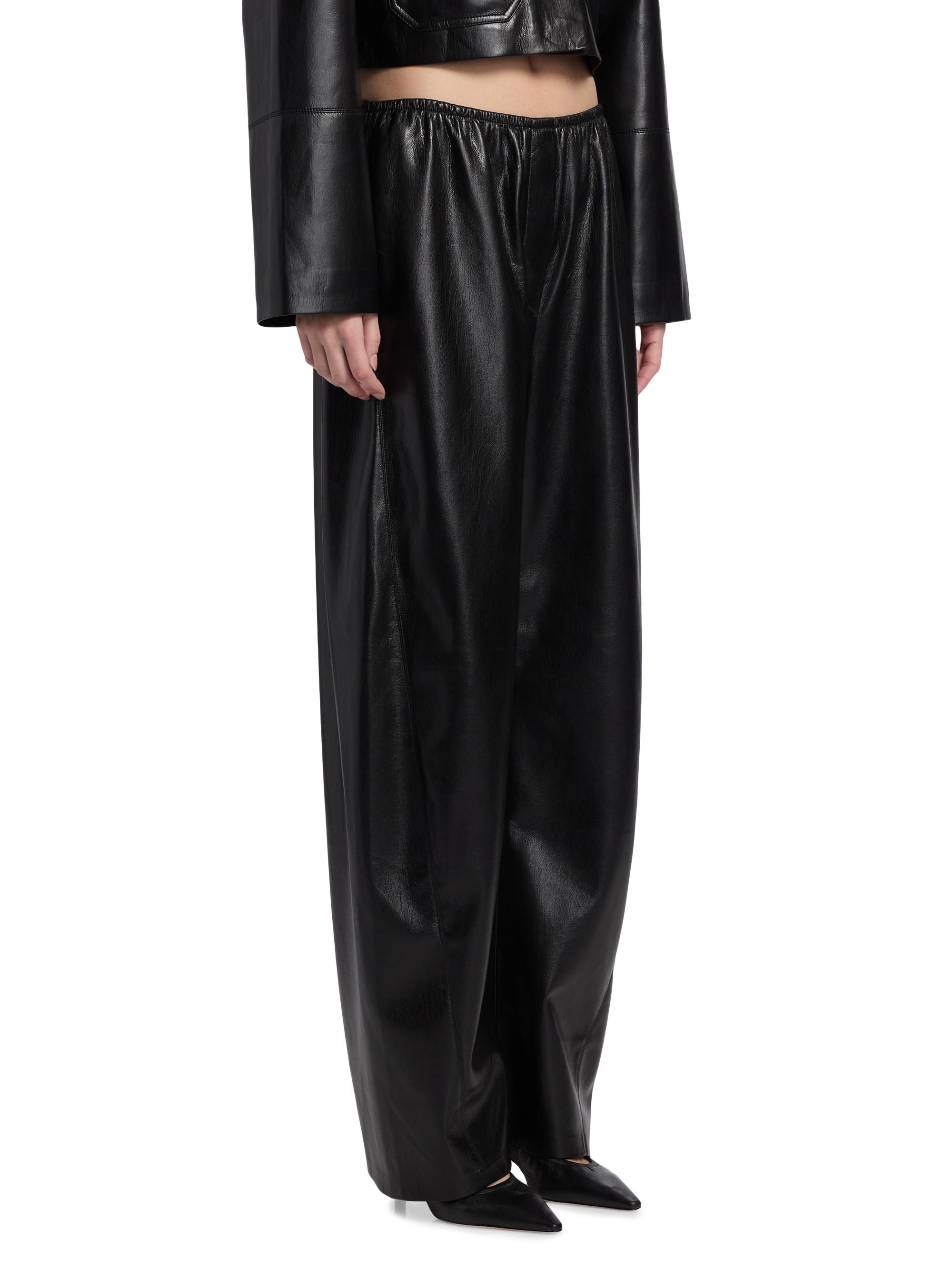 Nanushka Reflections Zoela Faux-Leather Barrel-Leg Pants | Saks