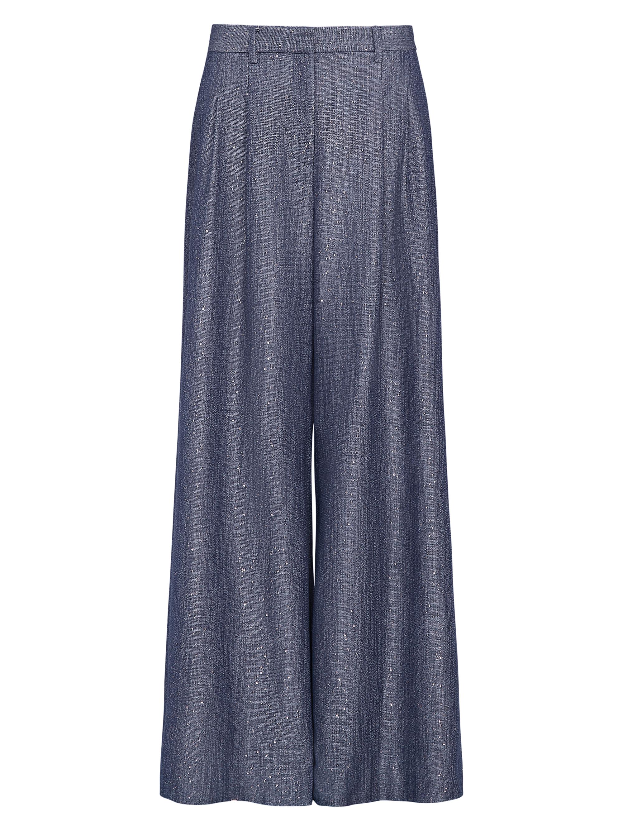 TWP Women's Avery Wide-Leg Pants - Medium Indigo Gold
