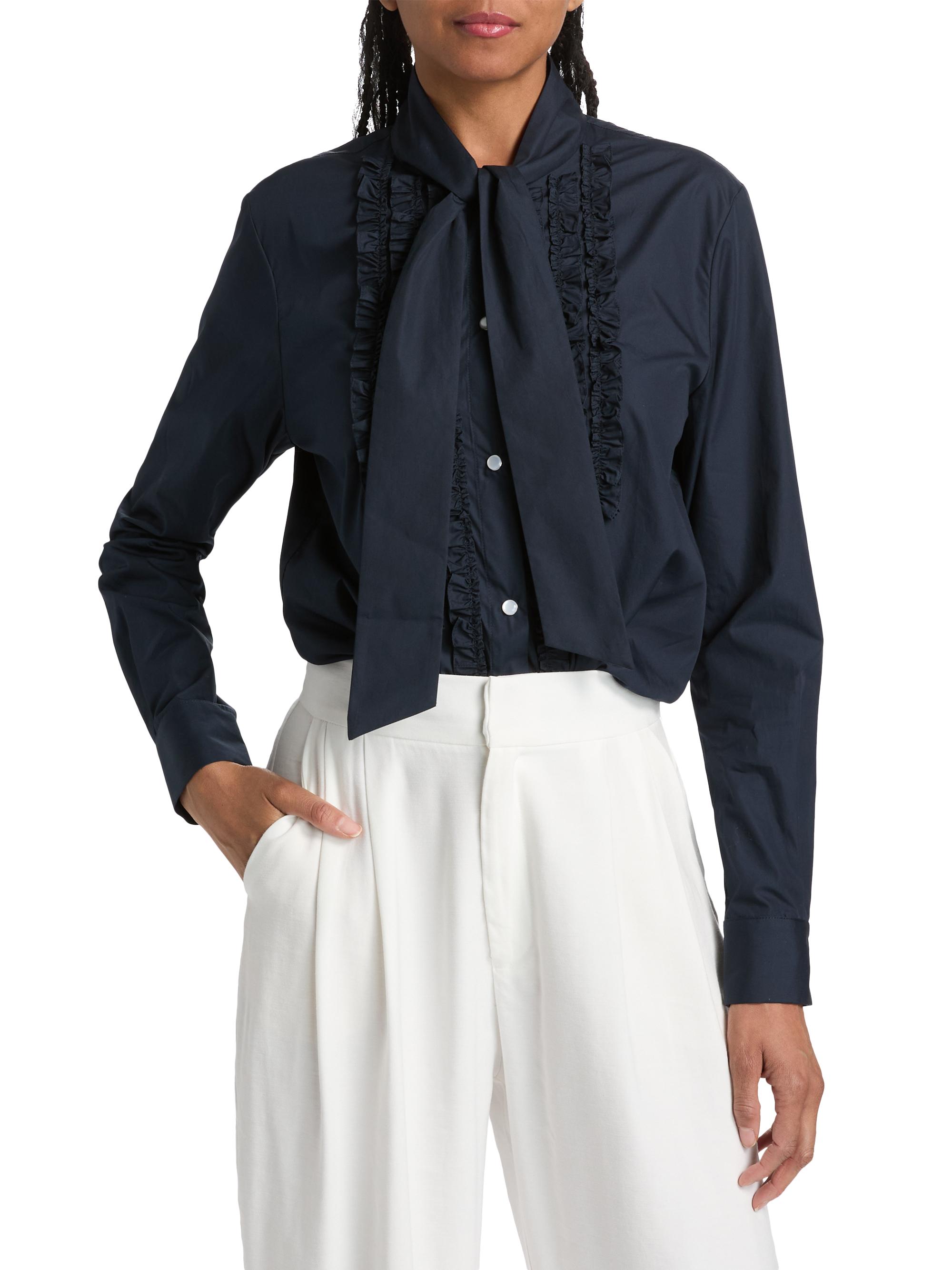 TWP Connor Ruffle Cotton Blouse | Saks Fifth Avenue