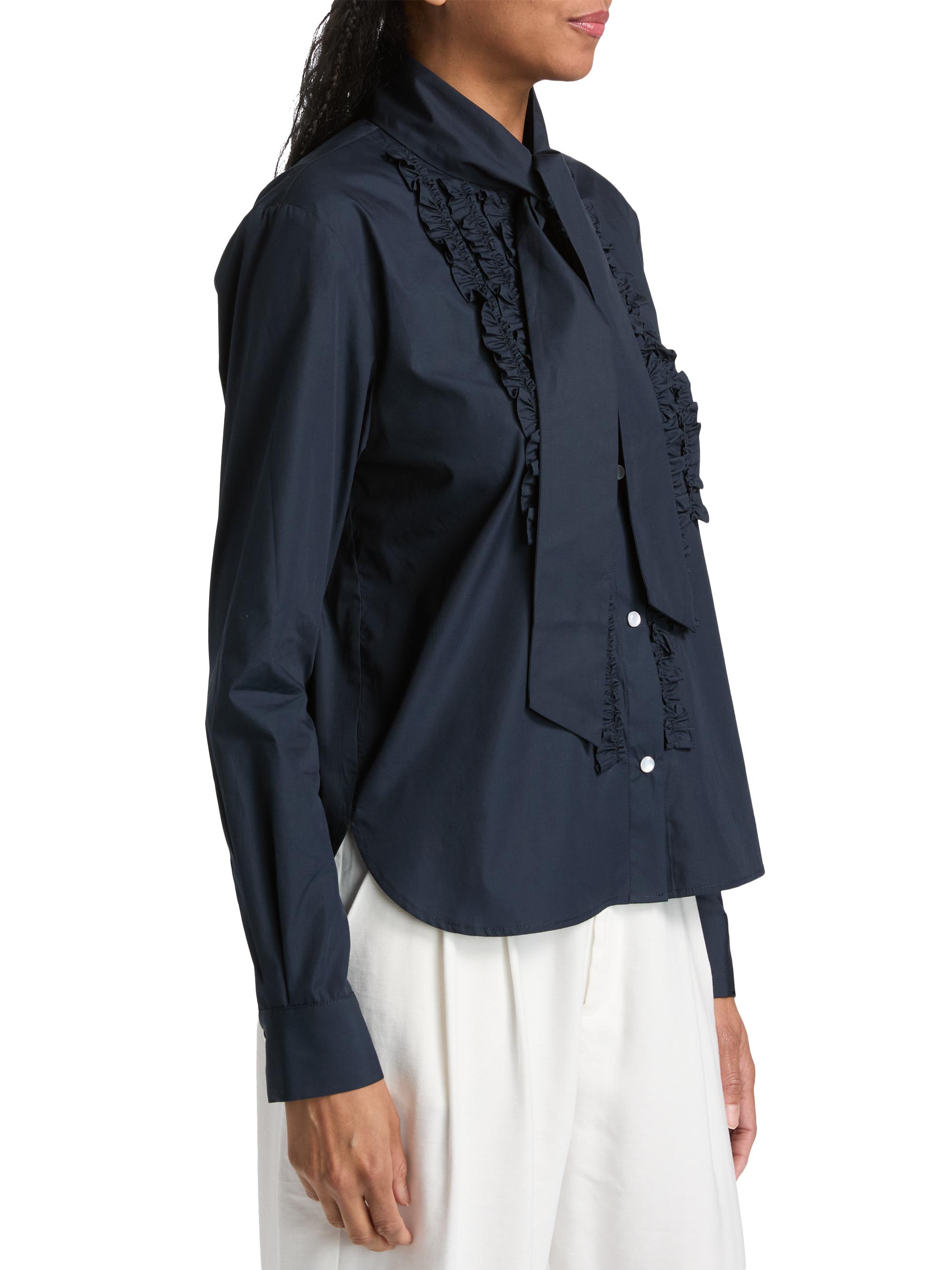 TWP Connor Ruffle Cotton Blouse | Saks Fifth Avenue