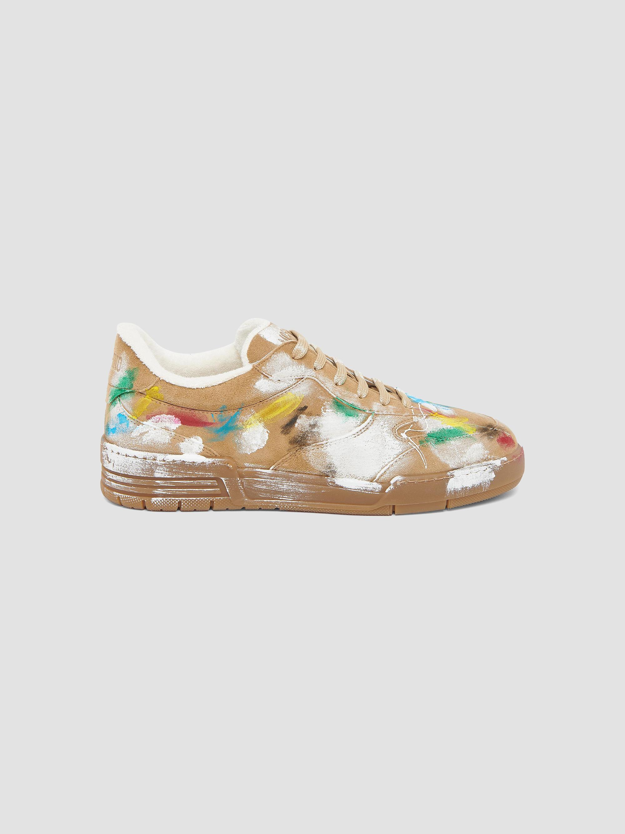 MOSCHINO レザーシューズ マルチカラー Moschino Paint Swatch Leather Low-Top Sneakers | Saks Fifth Avenue