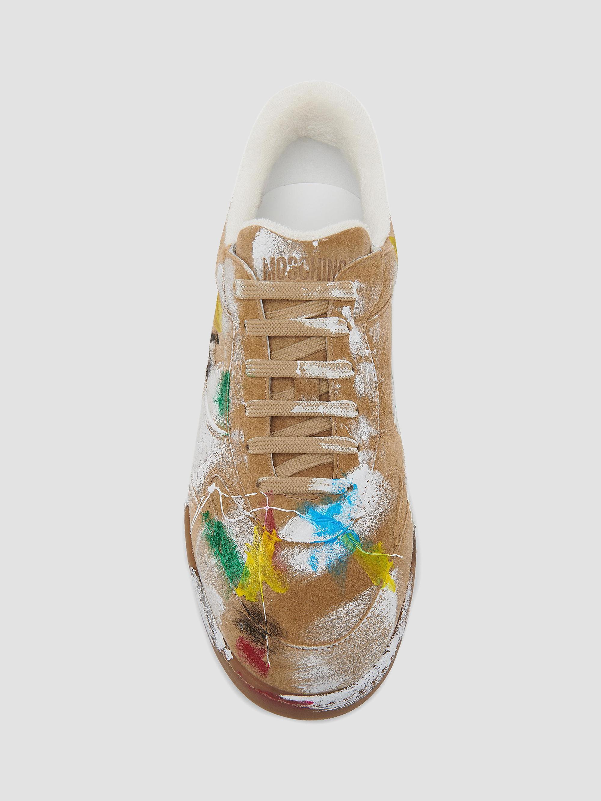 MOSCHINO レザーシューズ マルチカラー Moschino Paint Swatch Leather Low-Top Sneakers | Saks Fifth Avenue