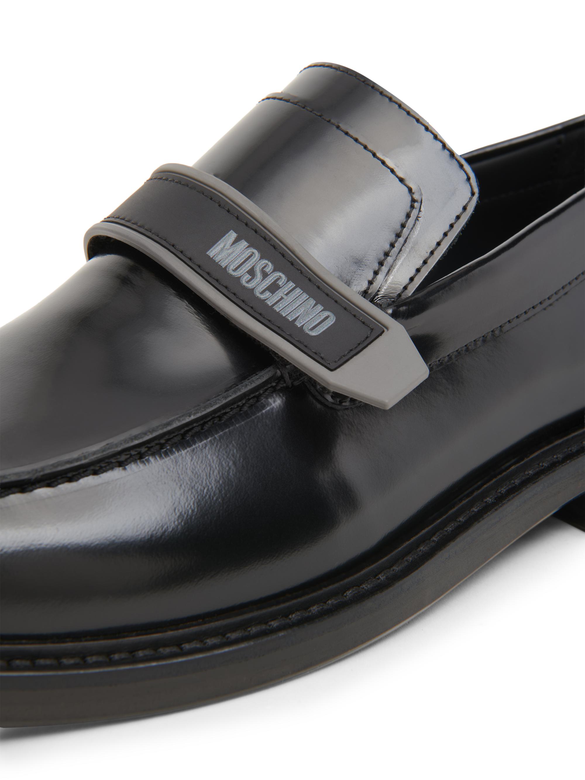 Moschino Logo Leather Slip-On Loafers | Saks Fifth Avenue