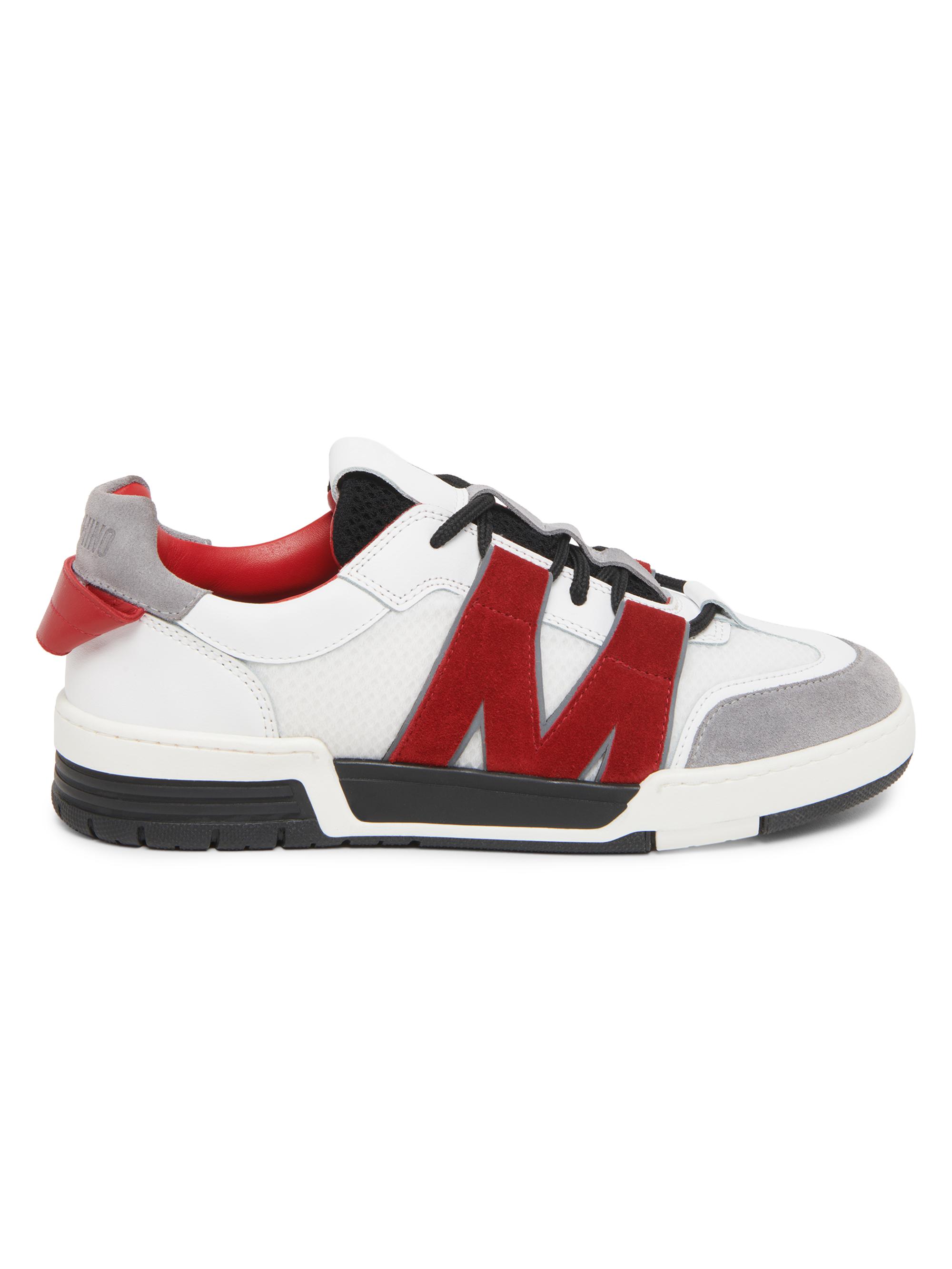 Moschino Men's M Low-Top Sneakers - White Grey | Thumbnail 6