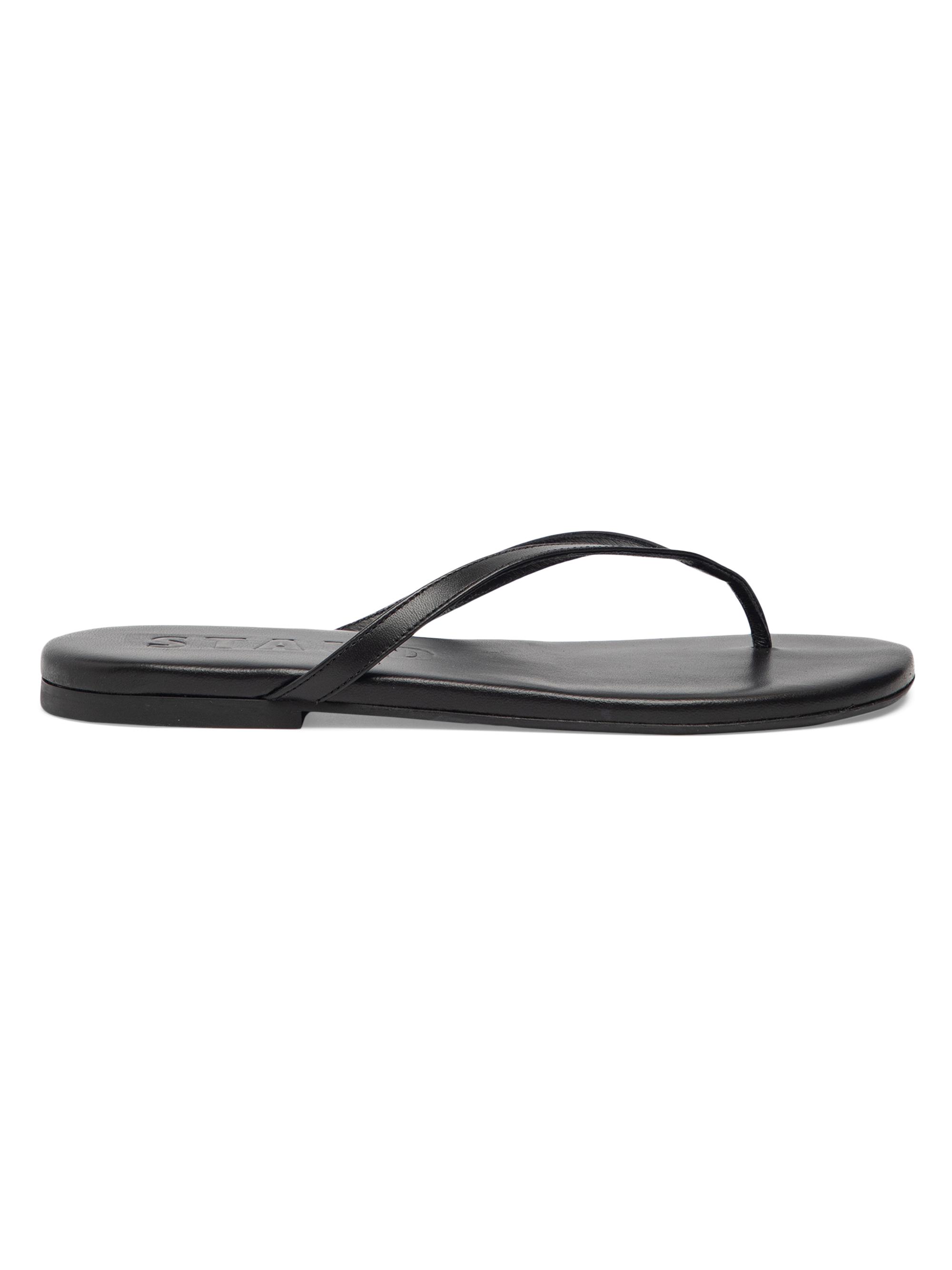 Staud Women's Freja Leather Thong Sandals - Black