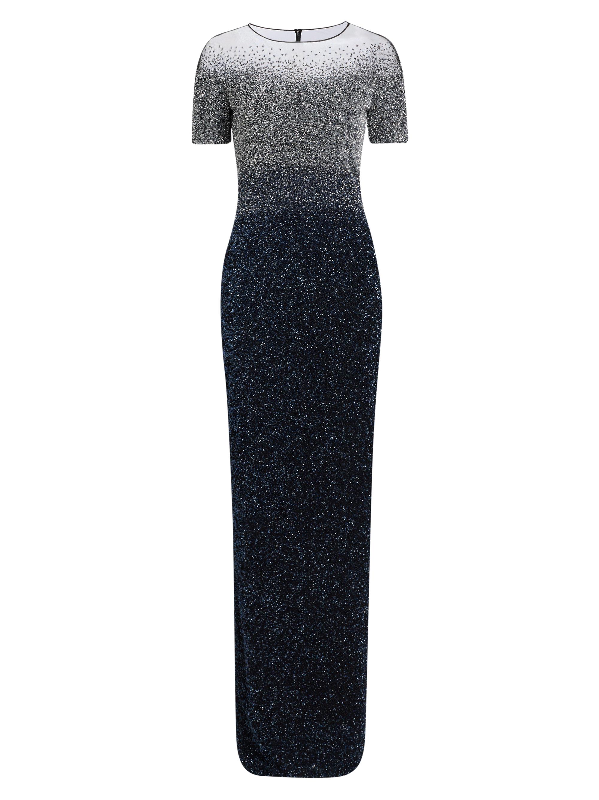 Pamella Roland Women's Signature Sequined Gown - Silver Navy