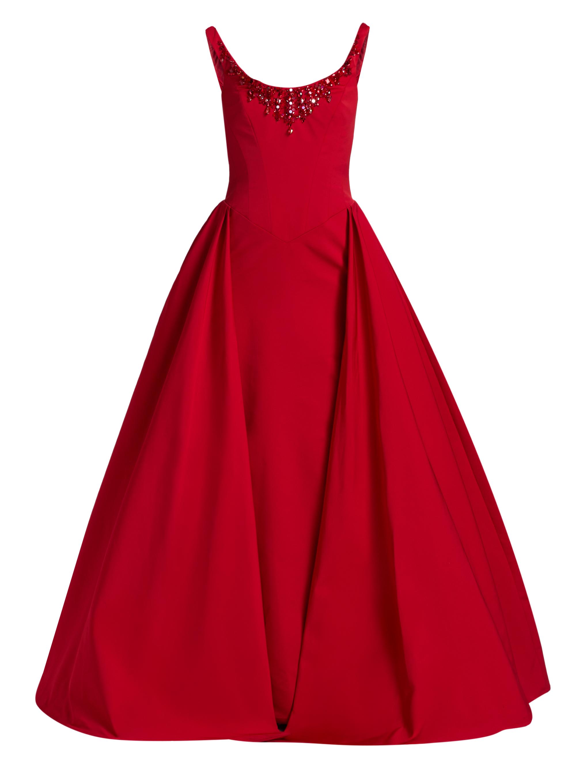 Pamella Roland Women's Embellished Faille Ball Gown - Red
