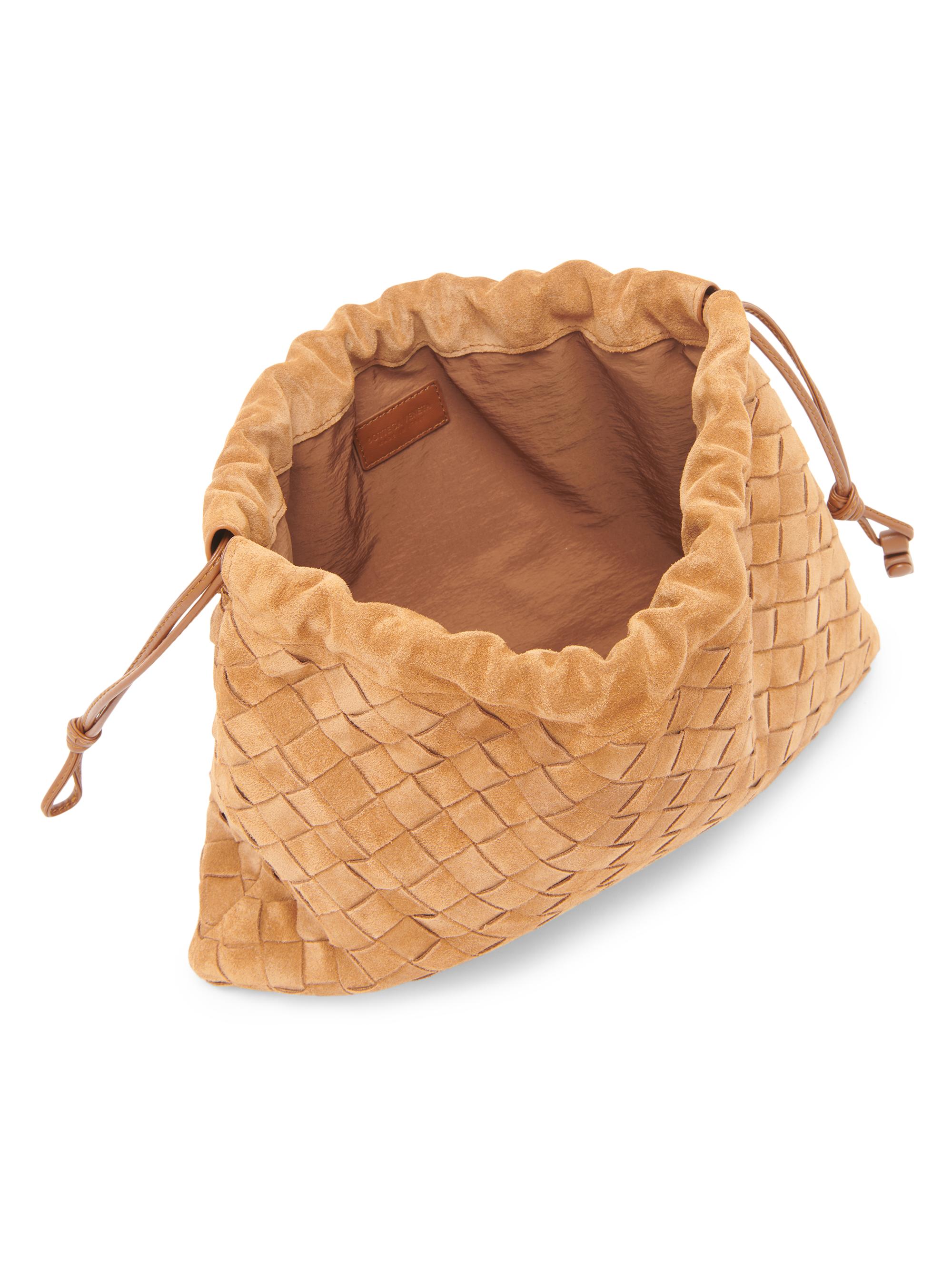 Bottega Veneta Medium Dustbag Intrecciato Suede Shoulder Bag