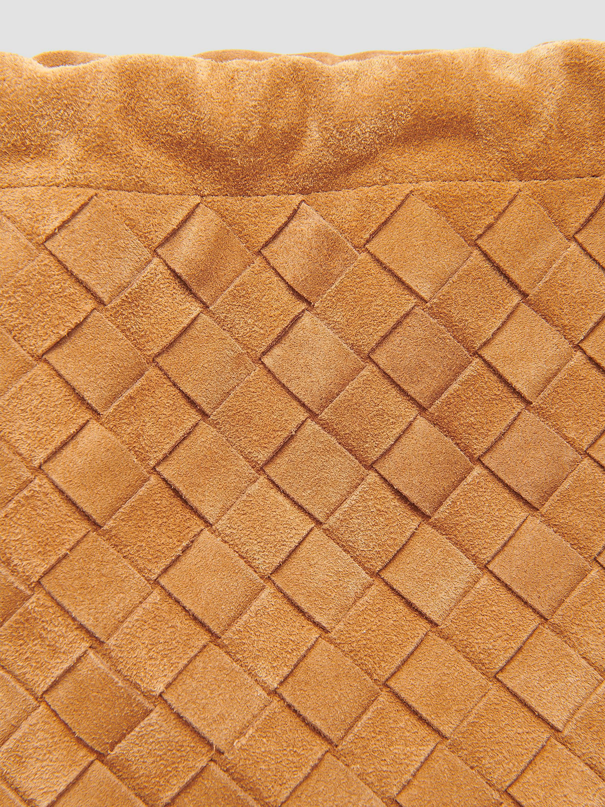 Bottega Veneta Medium Dustbag Intrecciato Suede Shoulder Bag